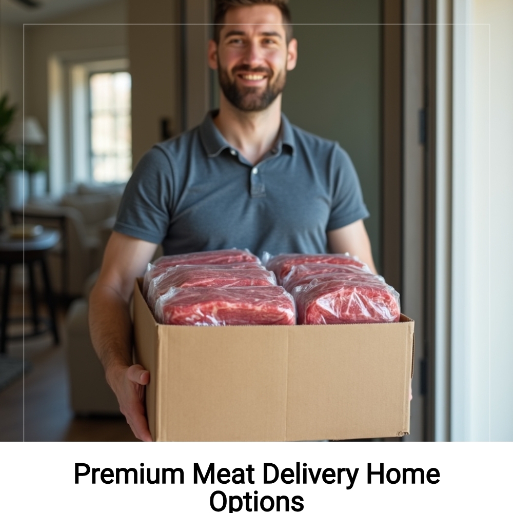 SwiftResults Here Facebook ad: Premium Meat Delivery Home Options.