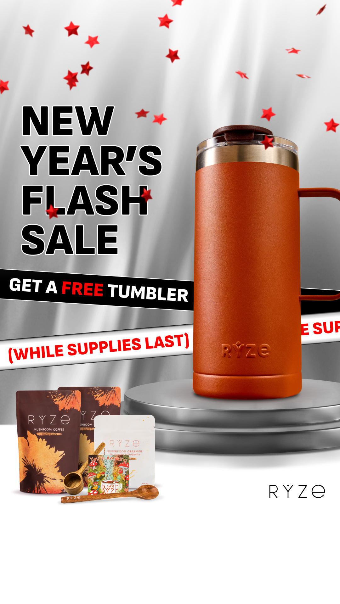 RYZE Superfoods Facebook ad