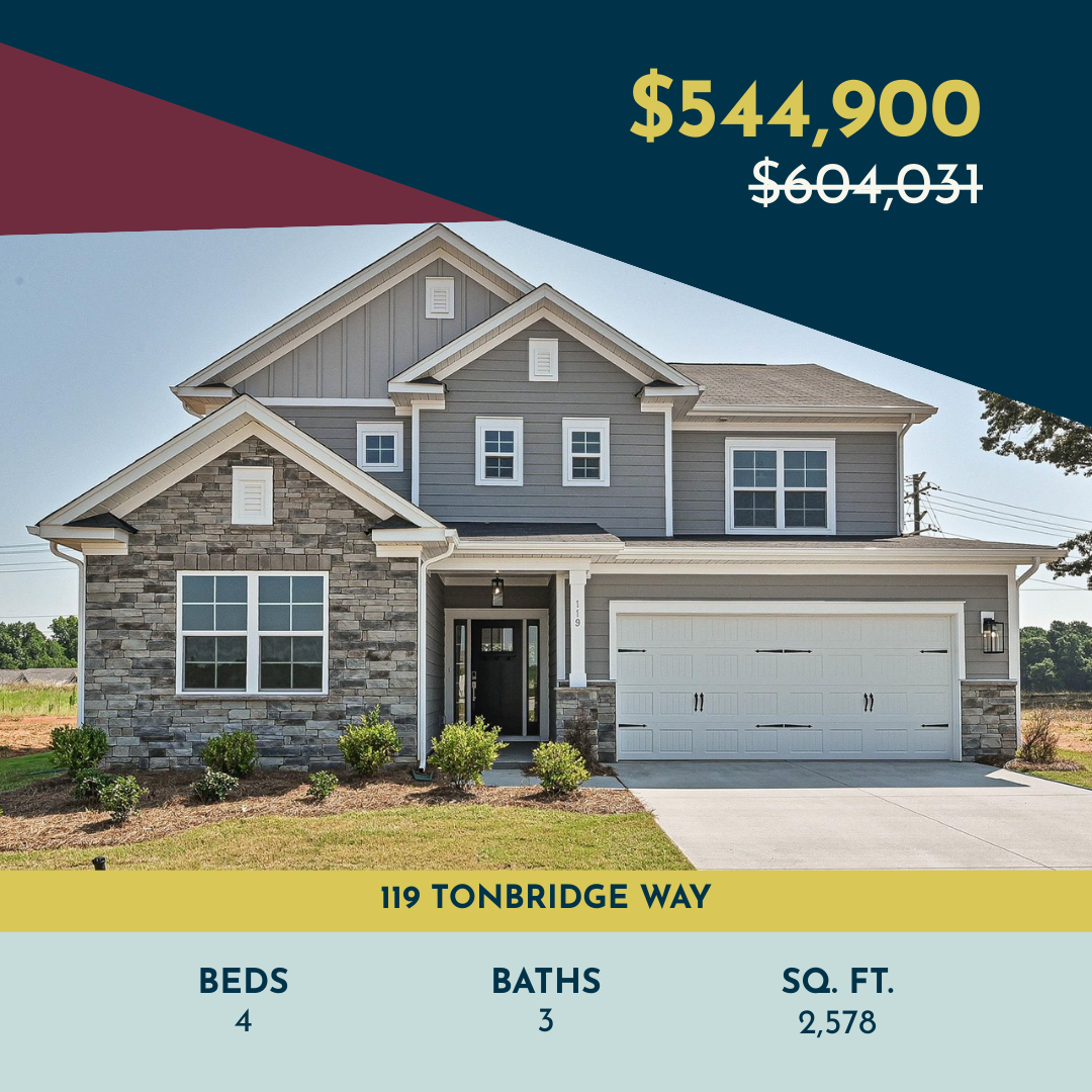Empire Communities The Carolinas Facebook ad: Enjoy this 4-bed, 3-bath home at Harris Farms…