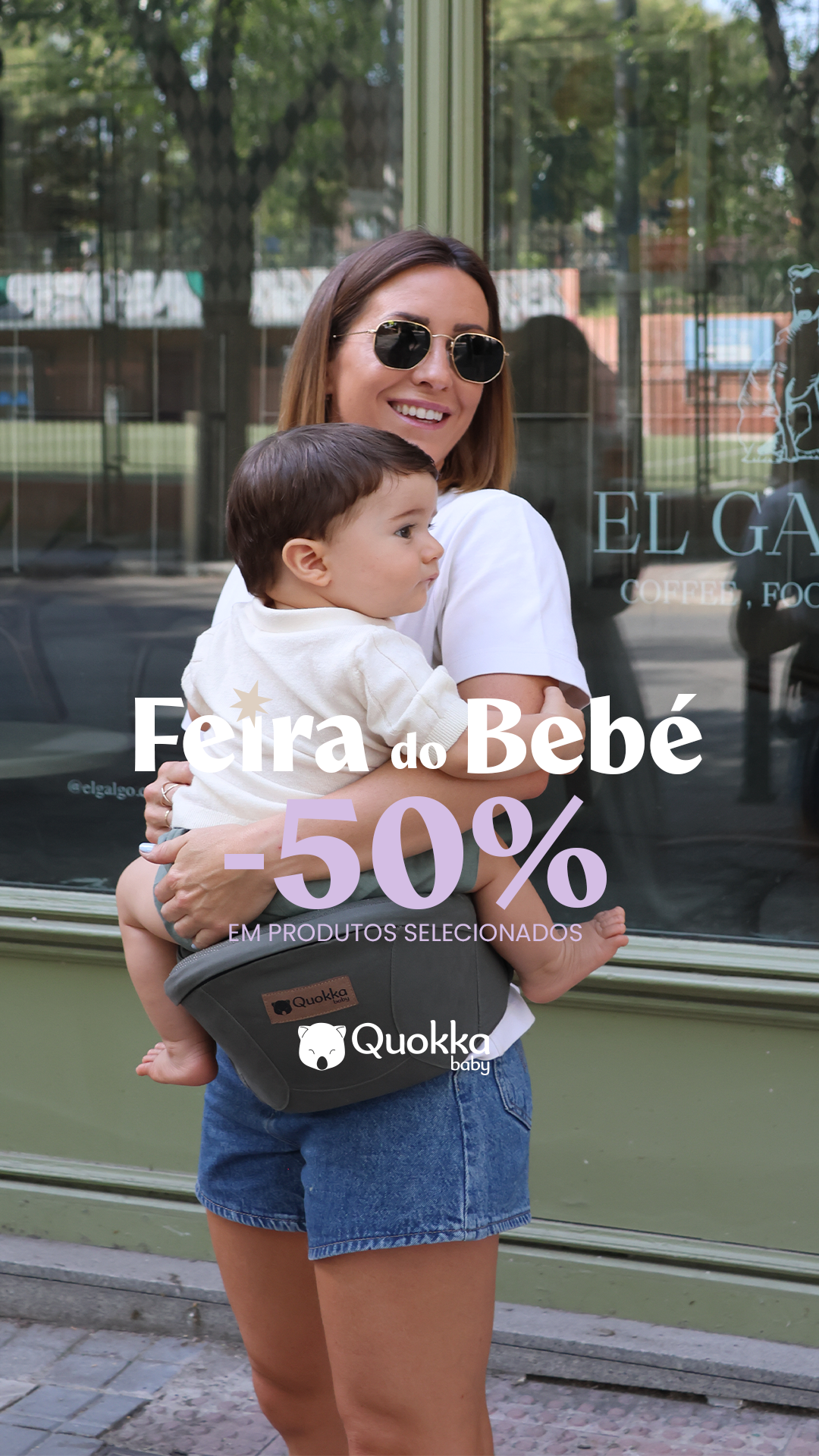 Quokkababy Facebook ad: Descubra o mundo do babywearing