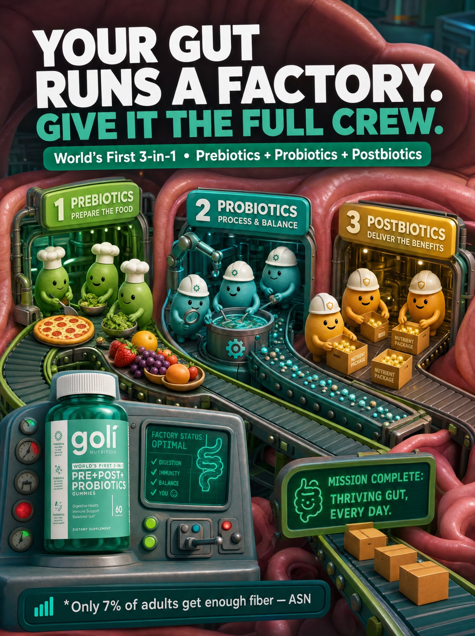 Goli Facebook ad: OVER 60% OFF + 100% FREE Shipping