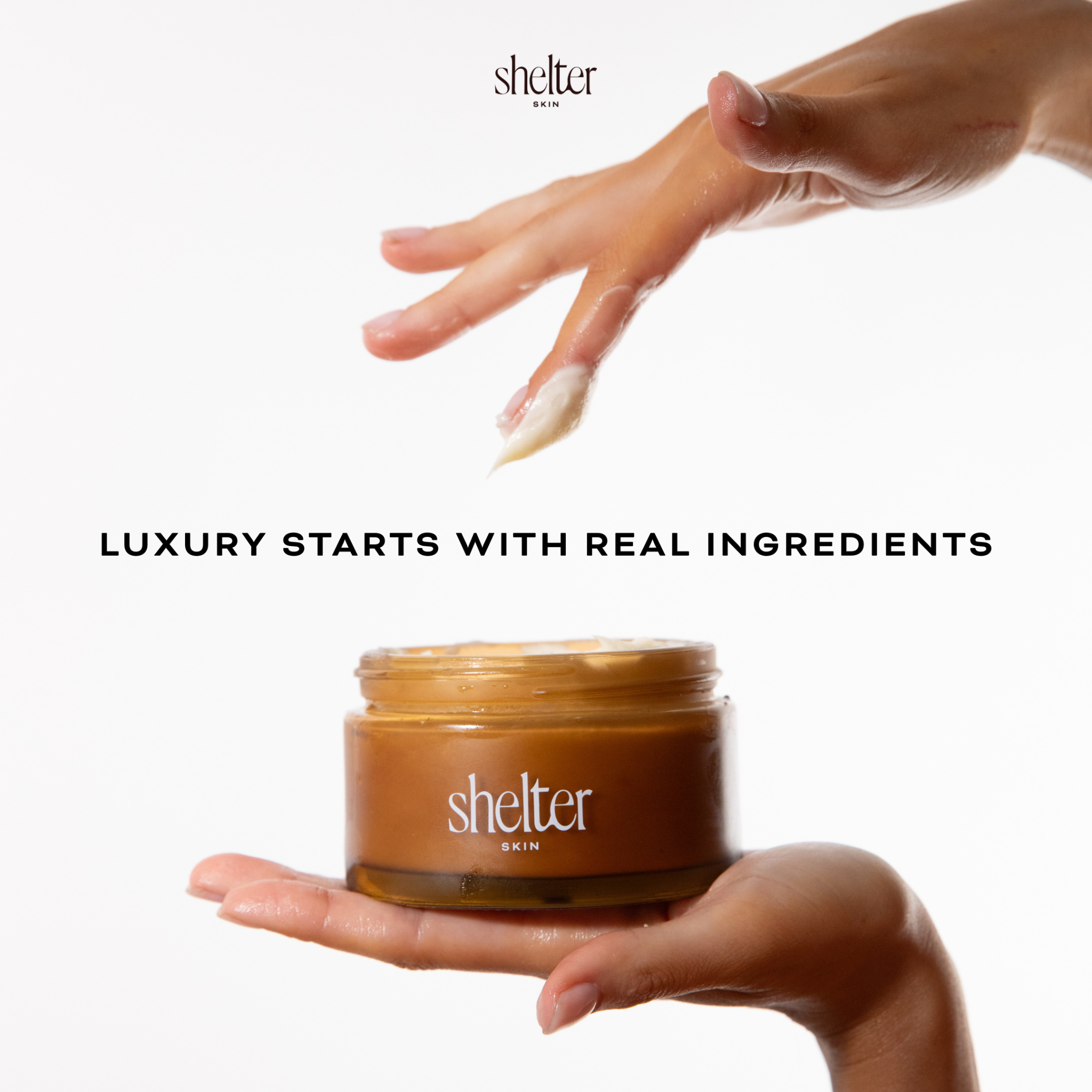 Shelter Skin Facebook ad: Truly clean bodycare without compromise.