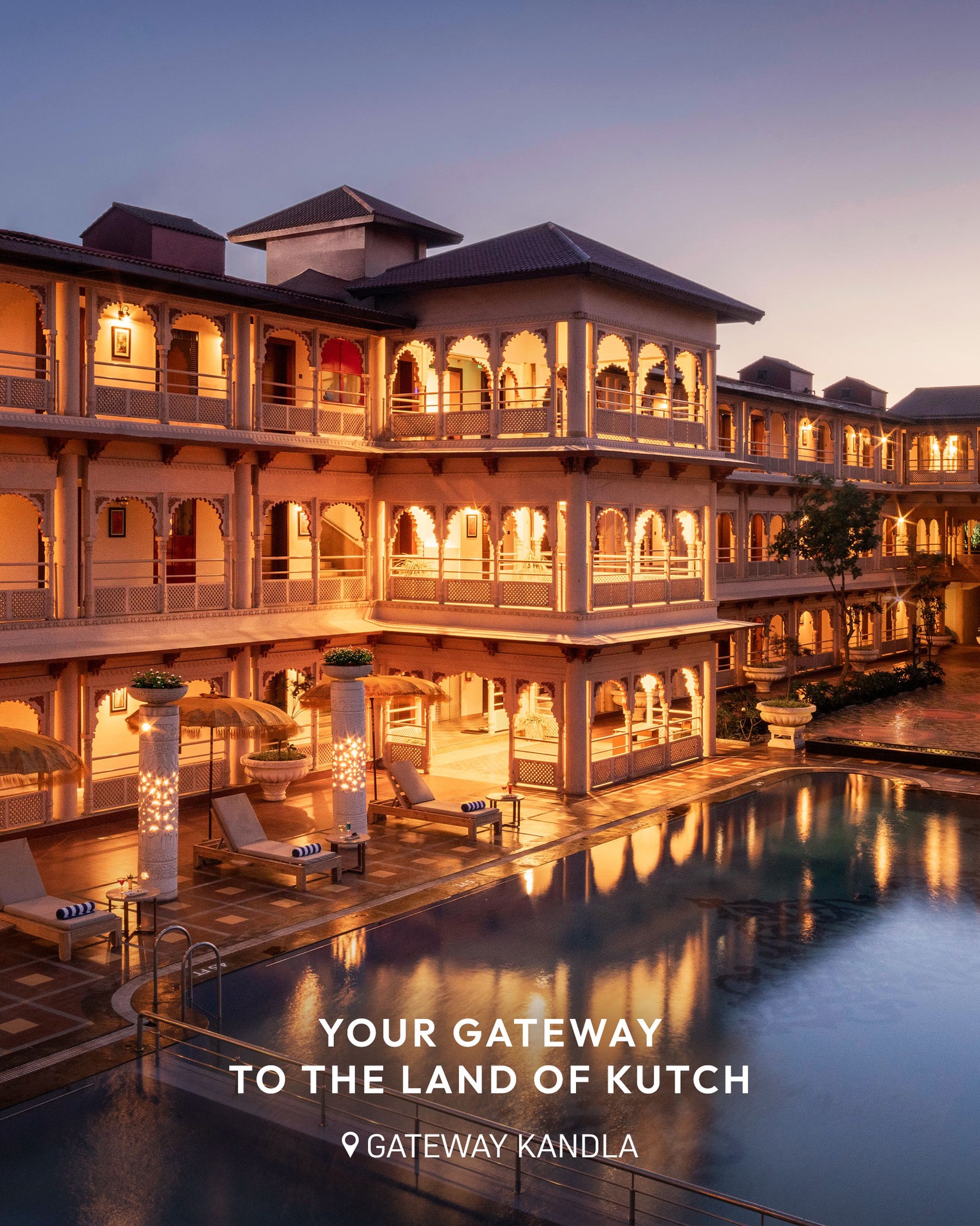 Gateway Hotels Facebook ad: Traditional architectural elements coexist with modern…
