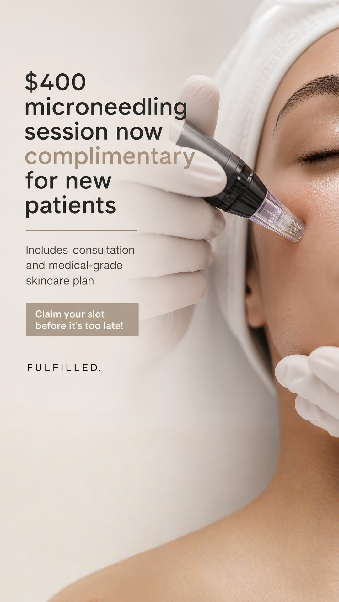 Fulfilled Aesthetics Facebook ad from Jun 1, 2026
