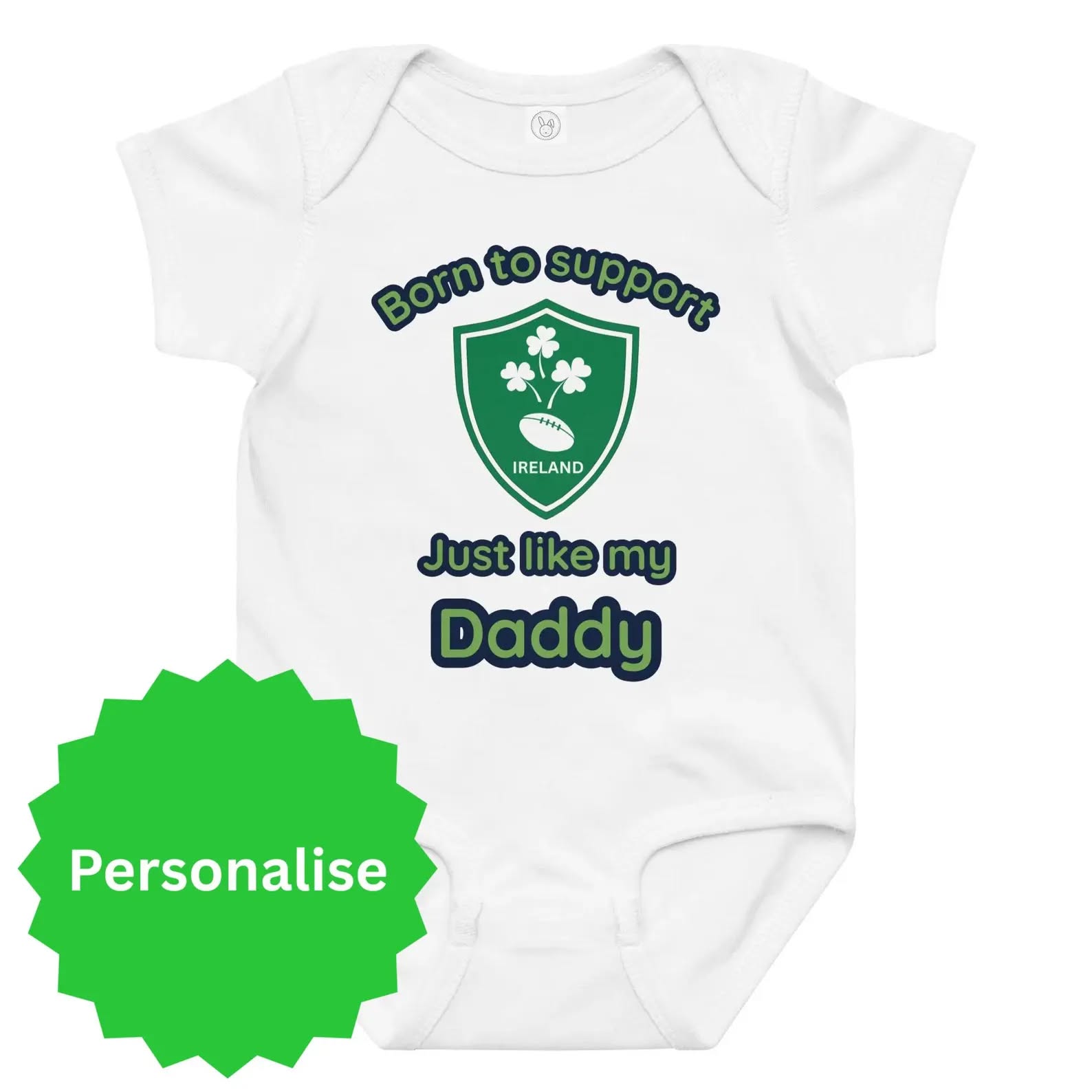Lynch’s Irish Shop Facebook ad: Personalised Ireland Baby Bodysuit | Irish Heritage…
