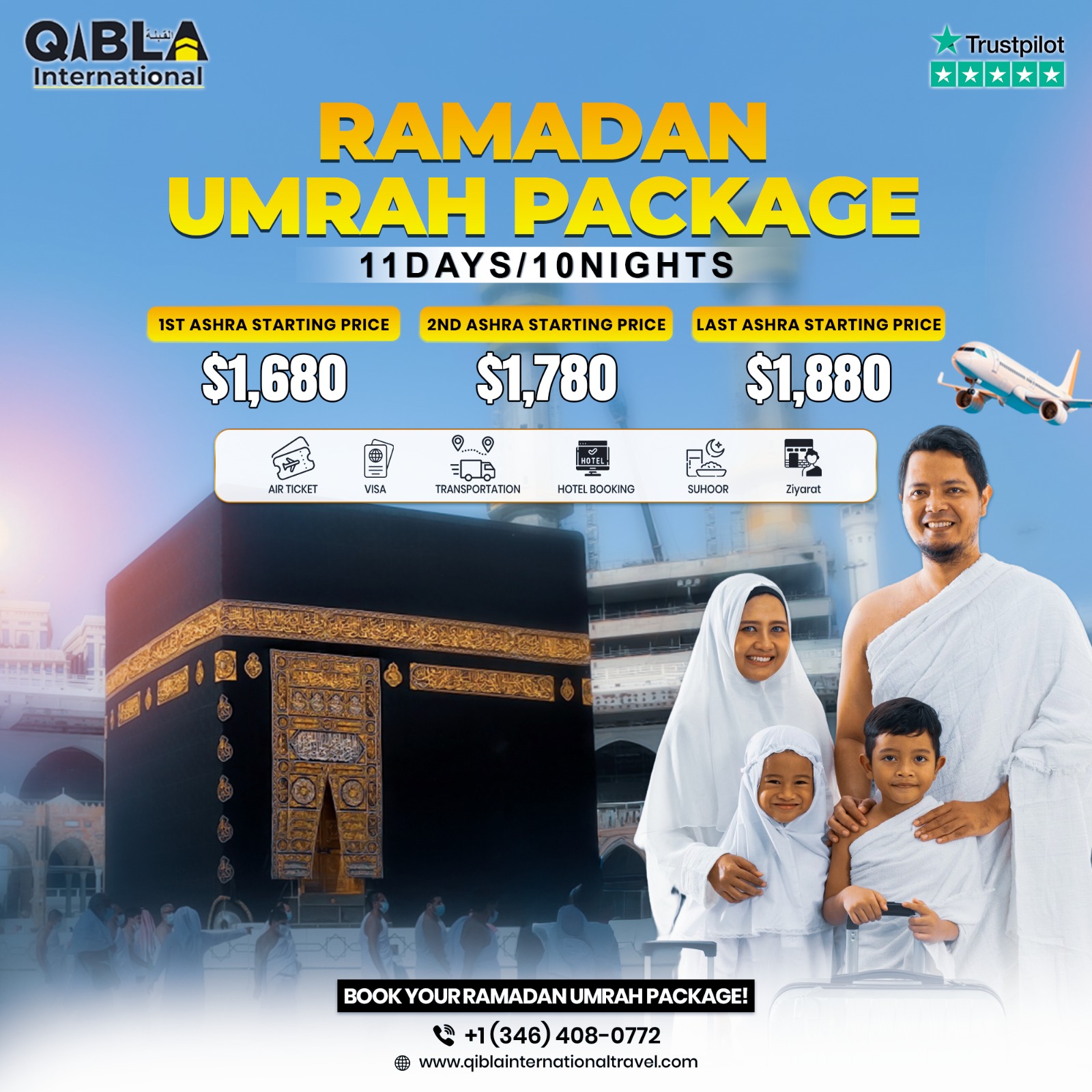 Qibla International Travel Facebook ad: ๐๐๐ฆ๐๐๐๐ง ๐๐ง ๐๐๐ค๐ค๐๐ก
