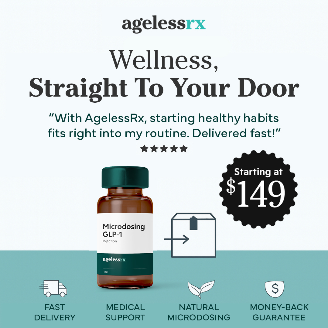 AgelessRx Facebook ad: Explore The Benefits of Microdosing GLP-1