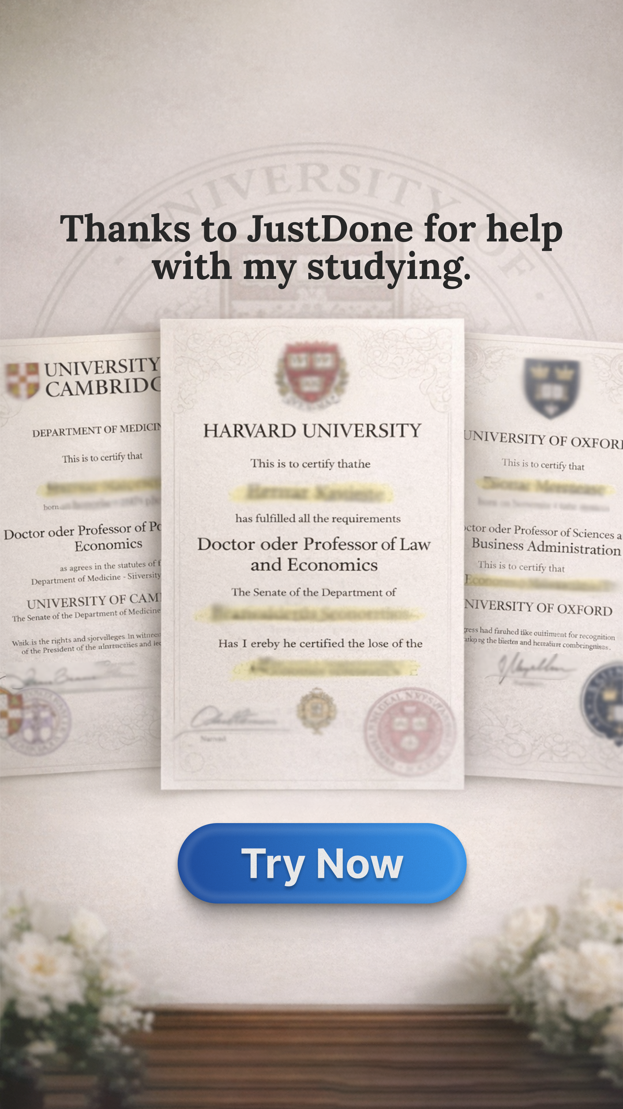 JustDone Facebook ad