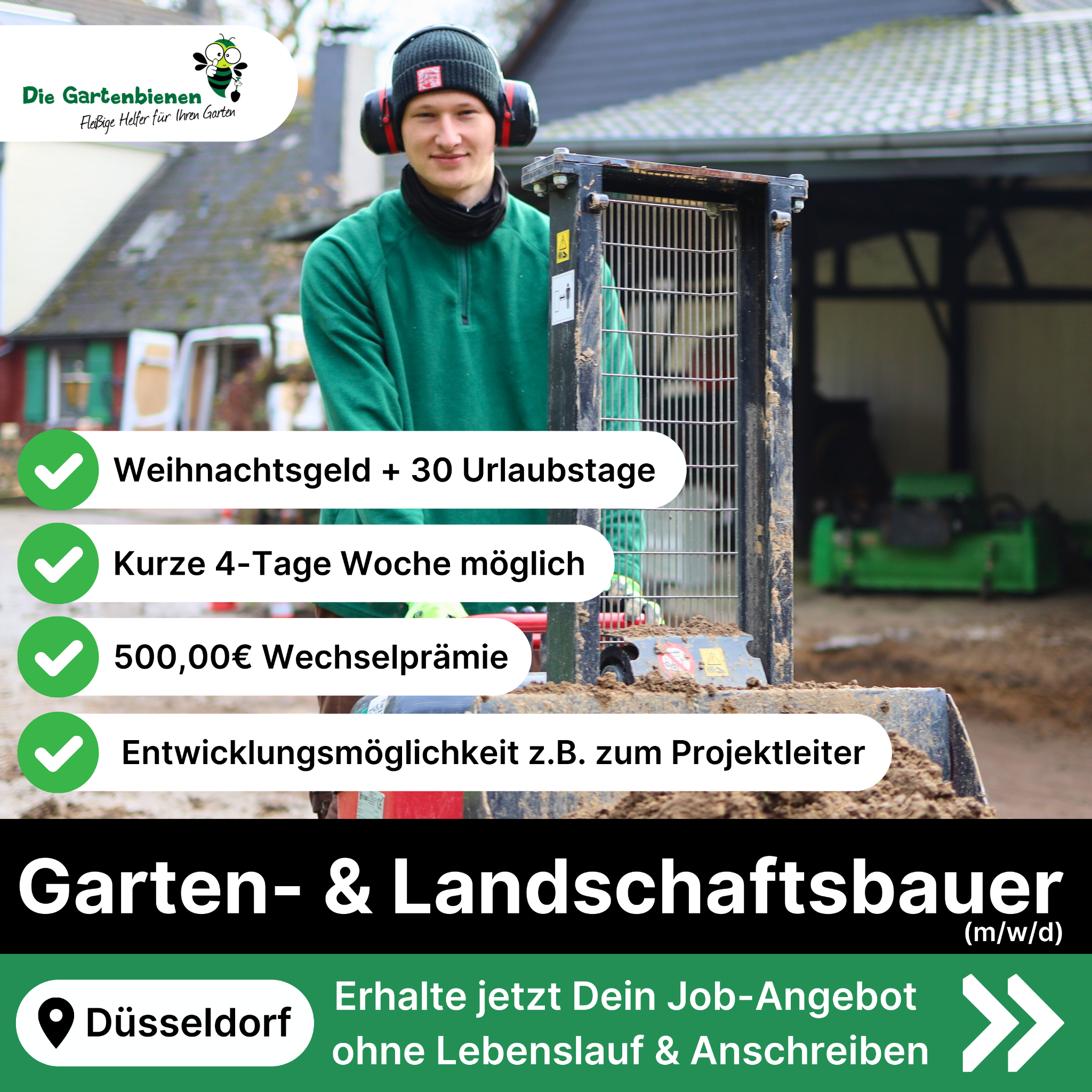 Candidate Flow Jobs Galabau Facebook ad: Du möchtest ein unwiderstehliches Job-Angebot?