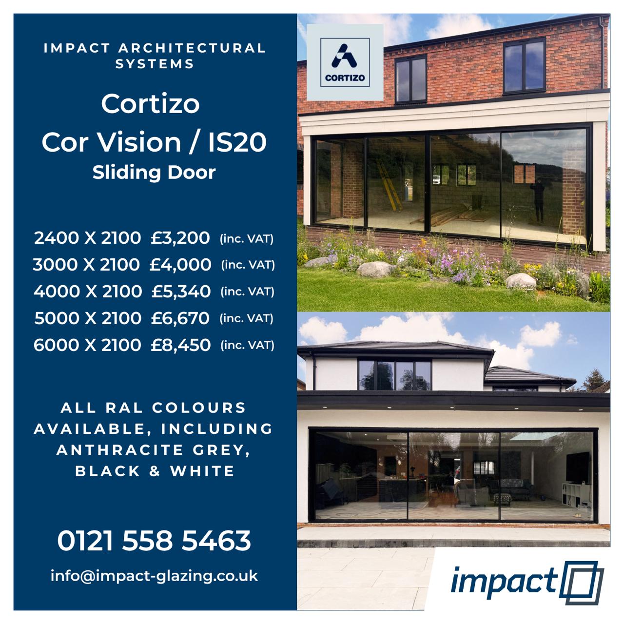 Impact Architectural Systems Facebook ad: Upgrade your space with premium aluminium doors