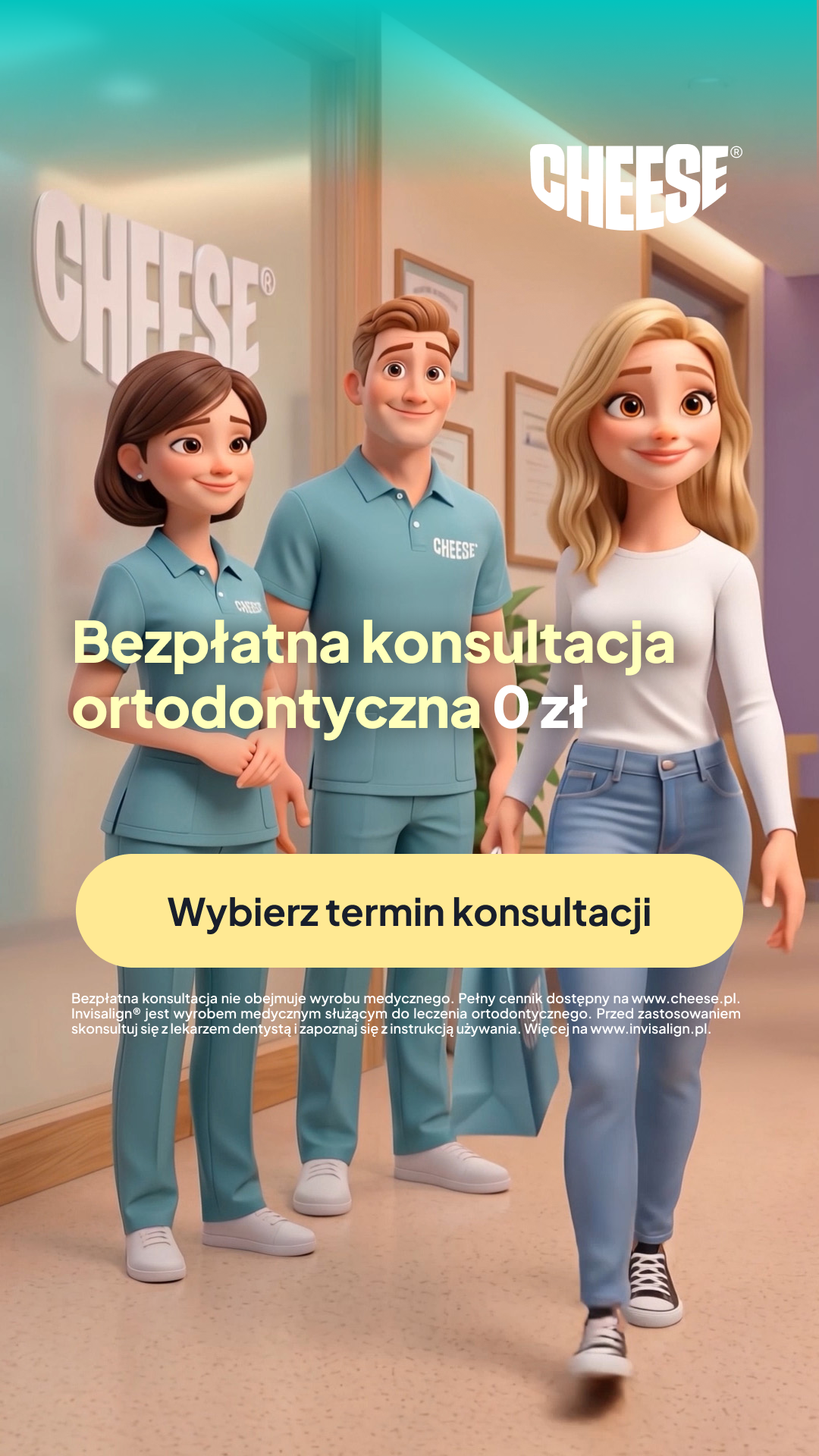 Cheese Ortodoncja Przyszłości Facebook ad