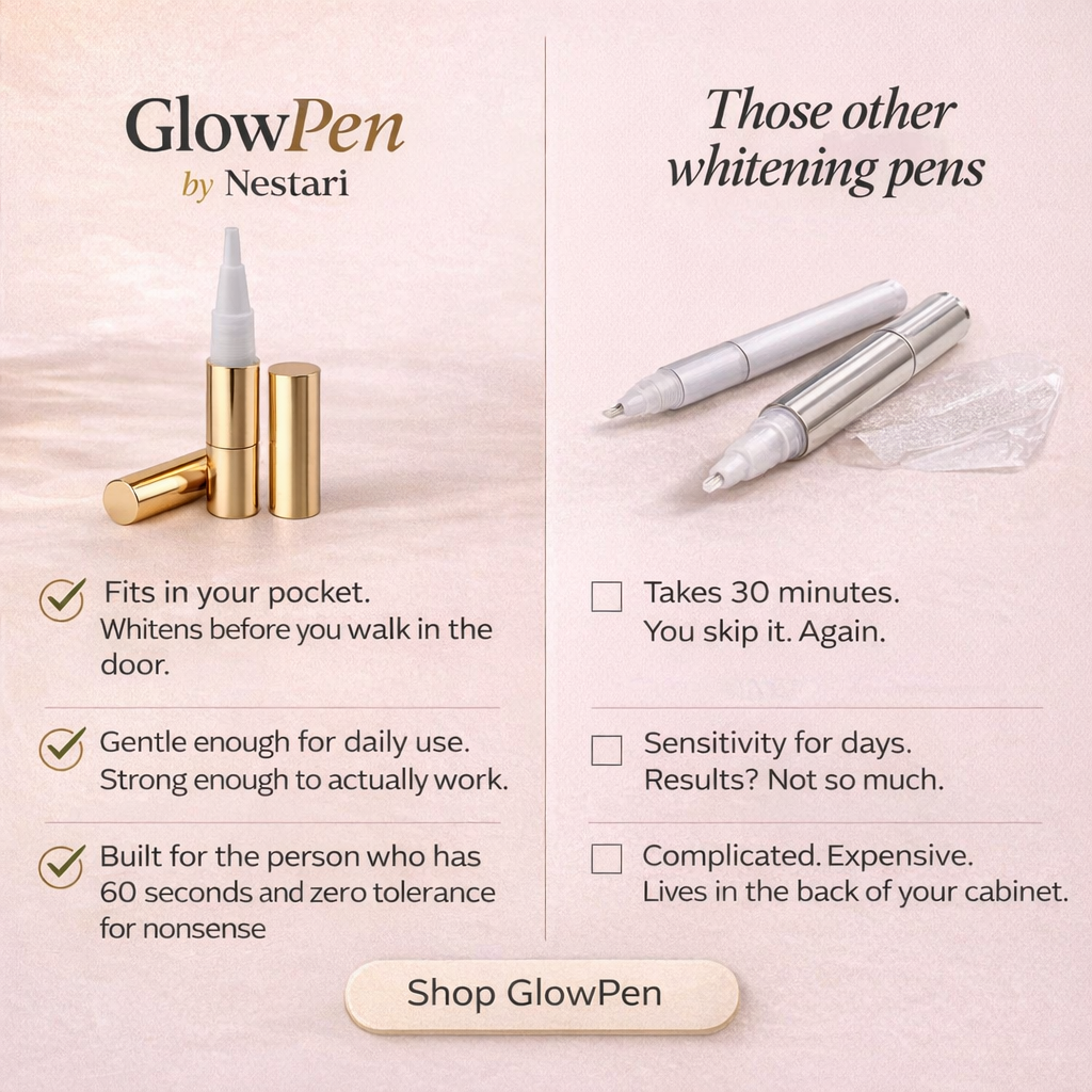 Thenestaristore Facebook ad: Brighten Your Smile in Seconds