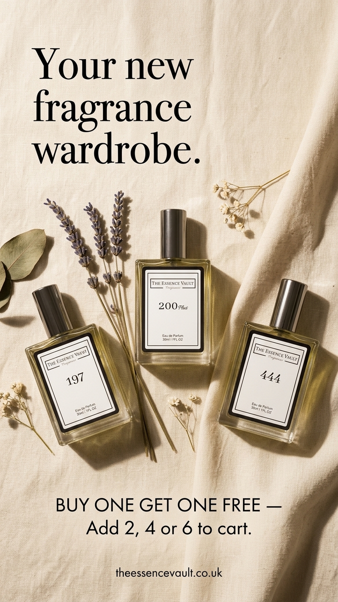 The Essence Vault Facebook ad from Mar 26, 2026