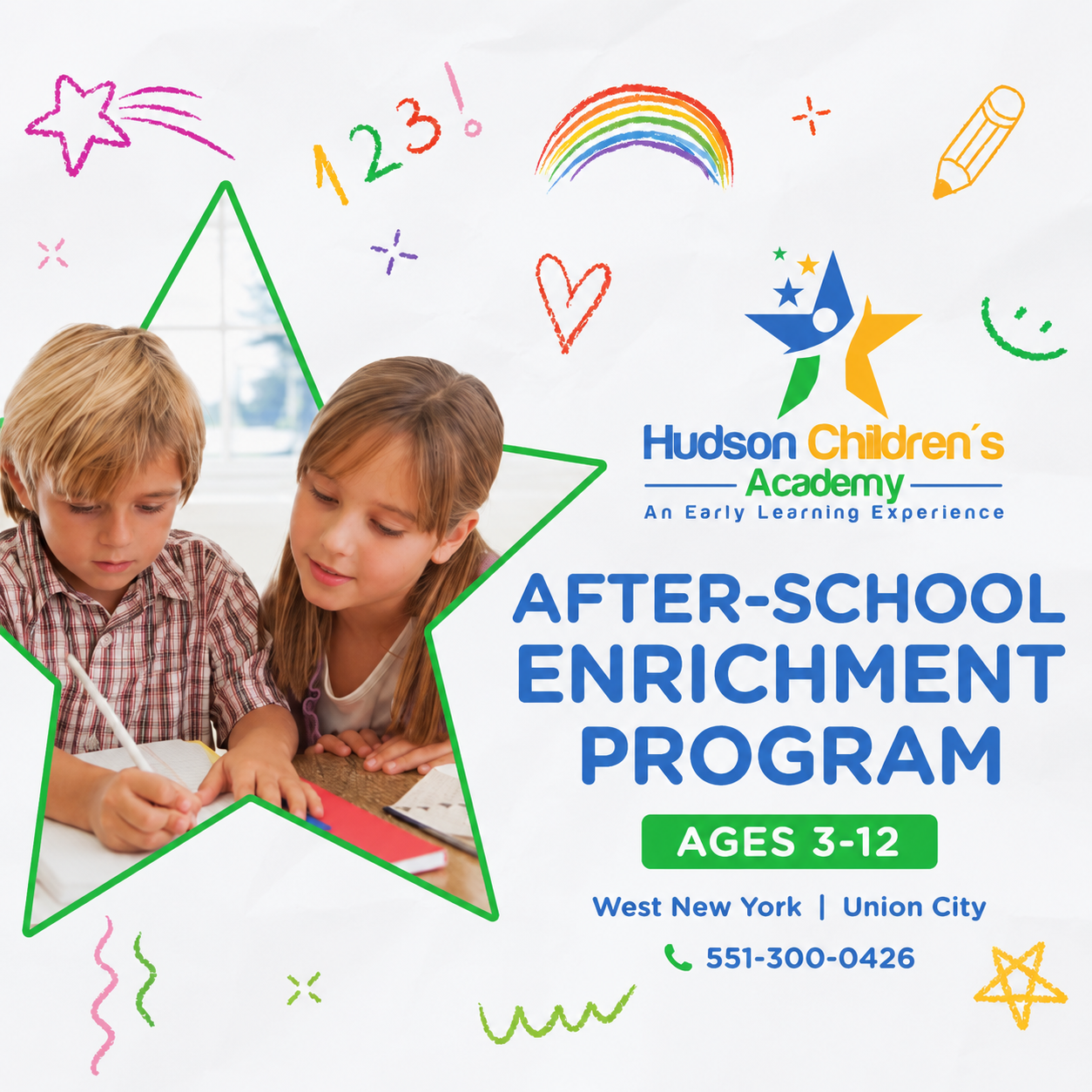 Hudson Children's Academy Facebook ad: Explore Our After-School Program