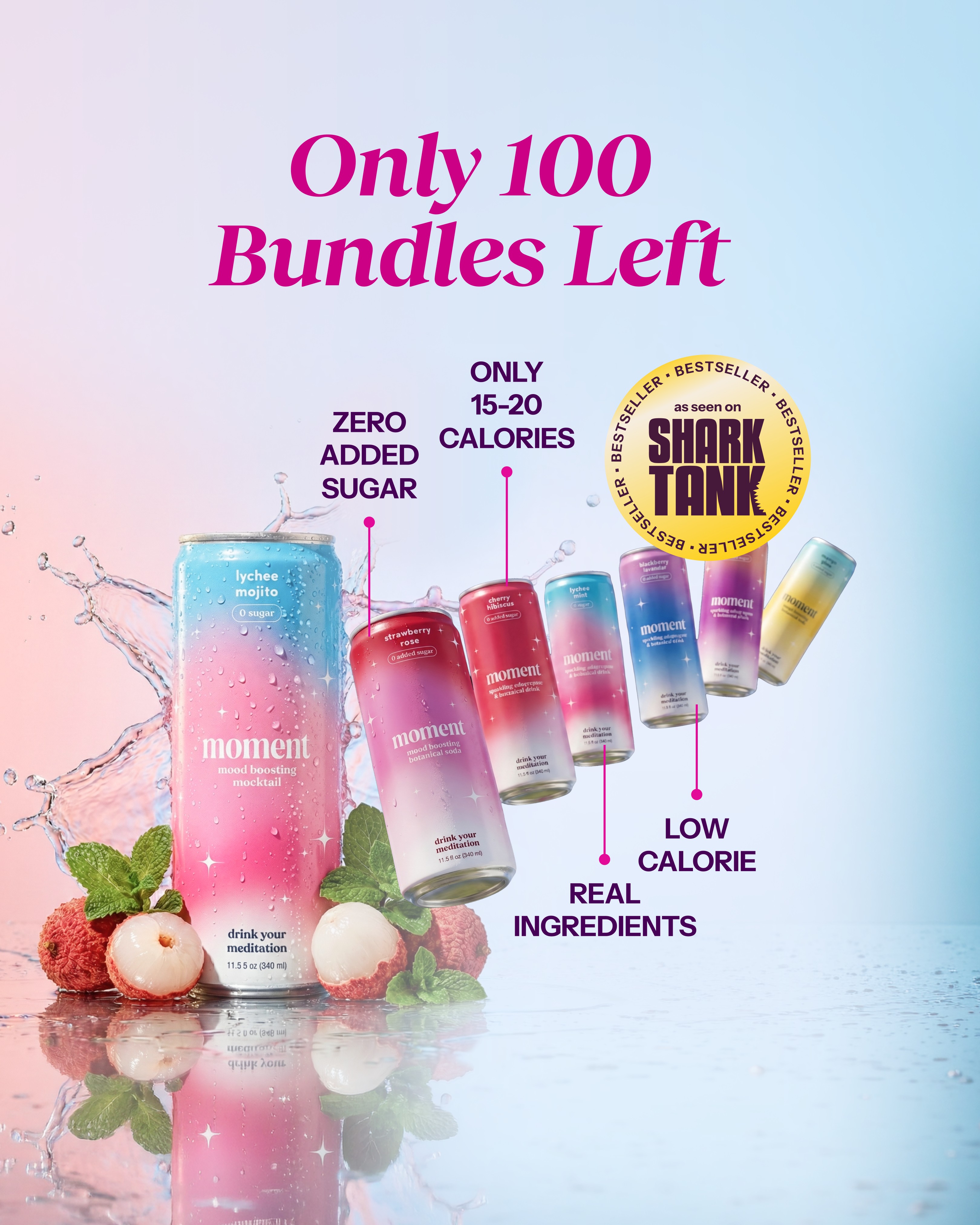 Moment Facebook ad: No Added Sugar No Alcohol No Regrets
