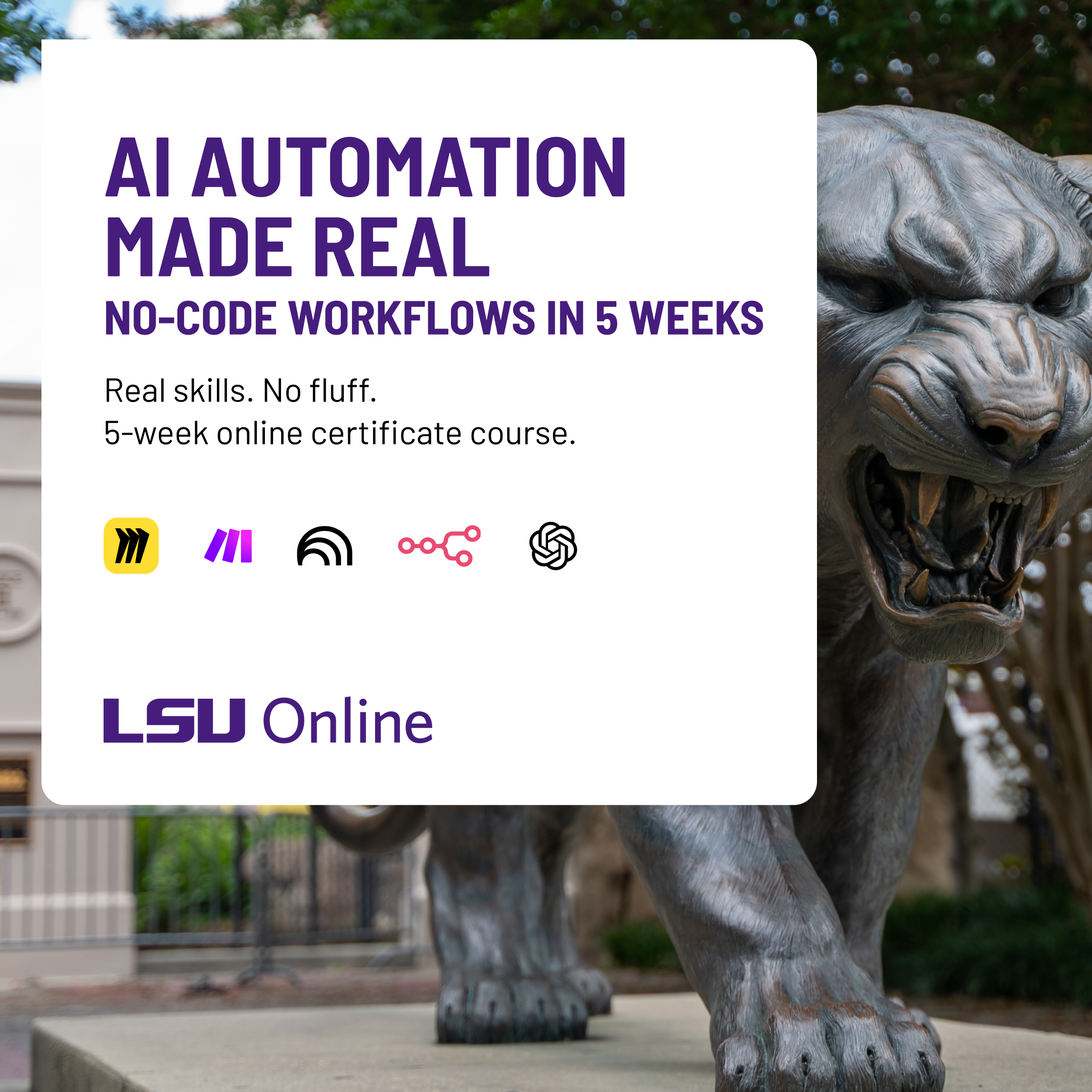 LSU Online Facebook ad from Feb 2, 2026