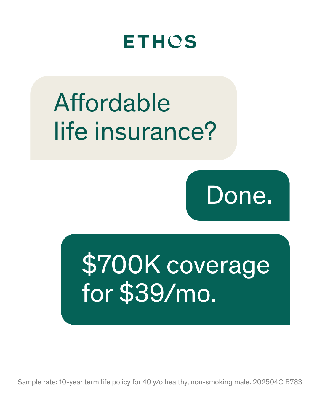 Tempered Agency Facebook ad: Life insurance made easy