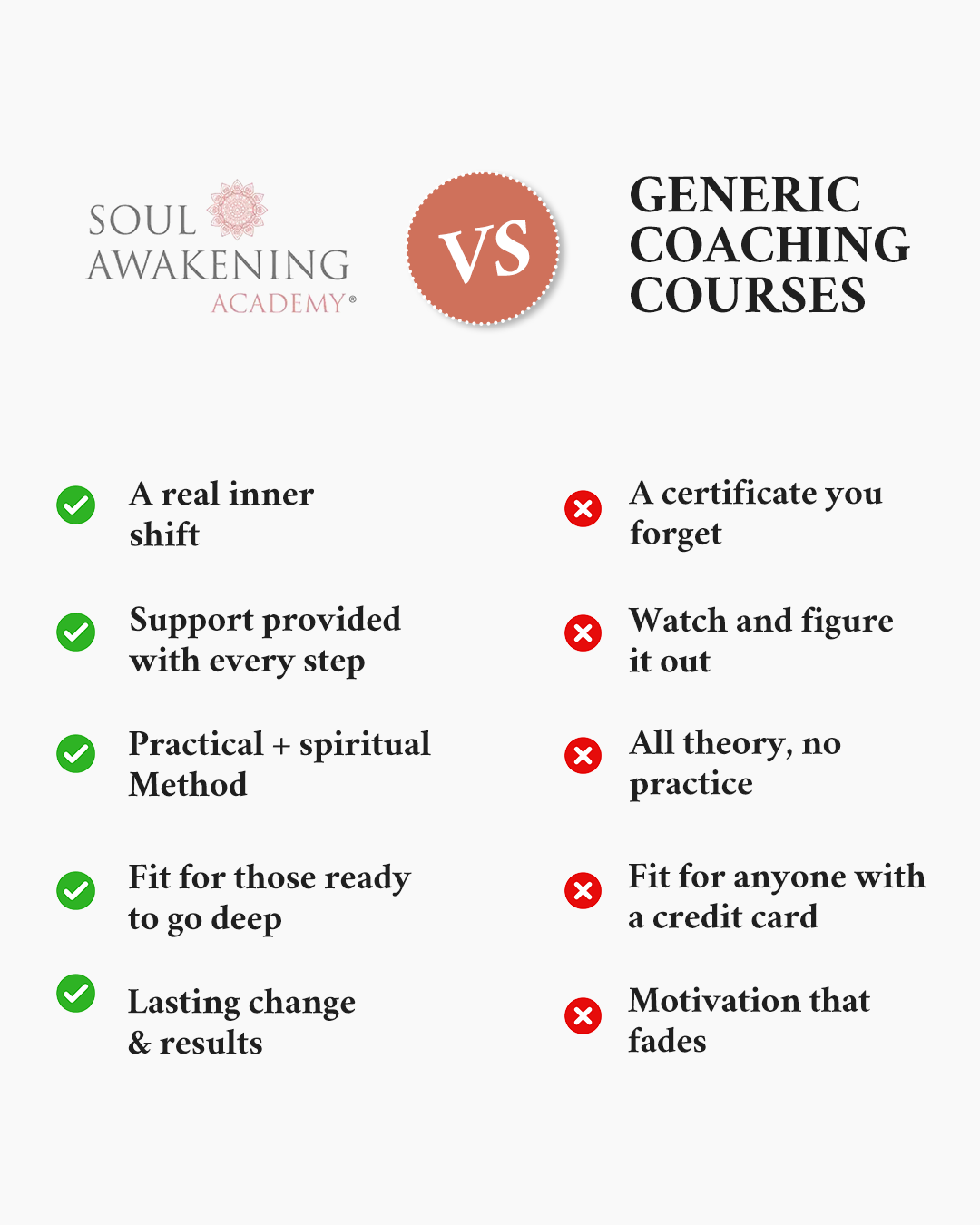 Soul Awakening Academy Facebook ad: Become a Spiritual Life Coach!