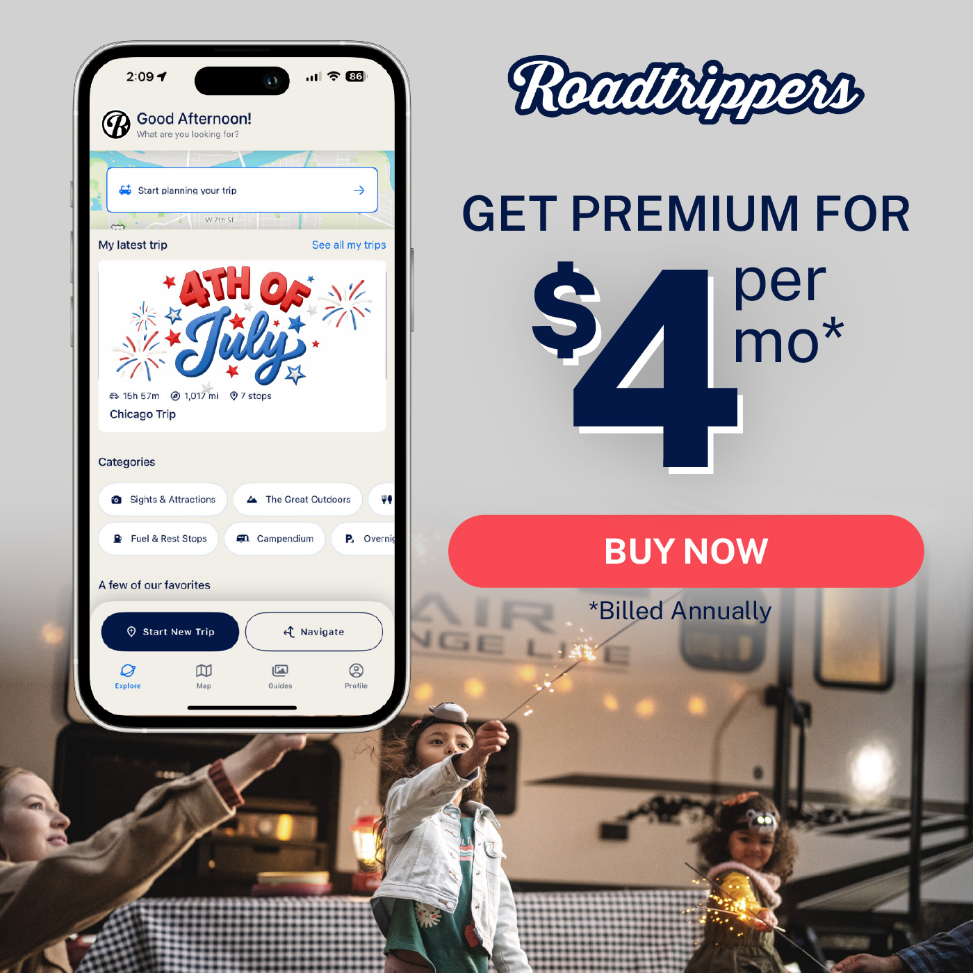 Roadtrippers Facebook ad