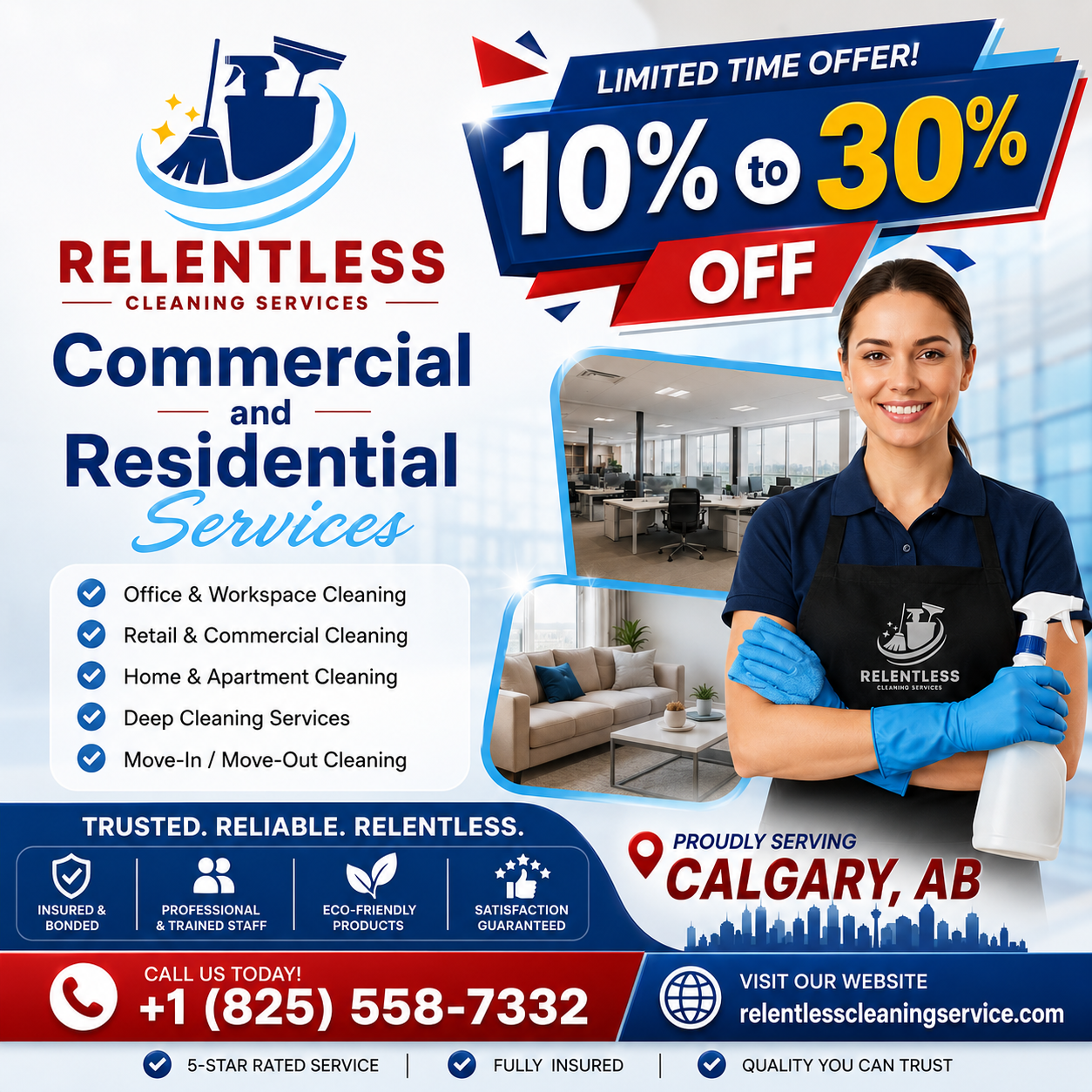 Relentless Cleaning Services Facebook ad