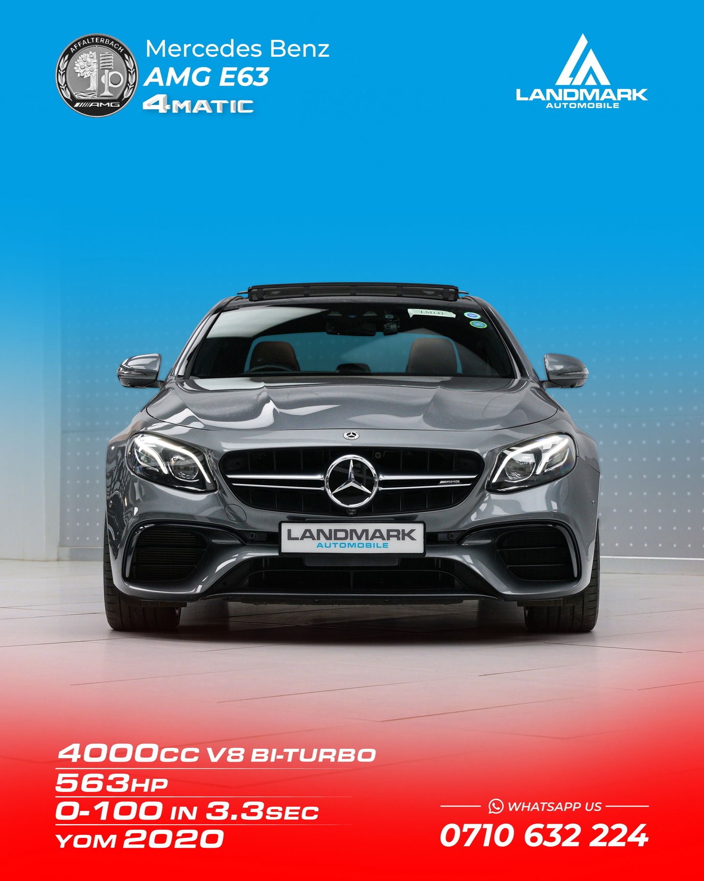 Landmark Automobile Kenya Facebook ad: MERCEDES BENZ AMG E63 4MATIC+ | YOM 2020