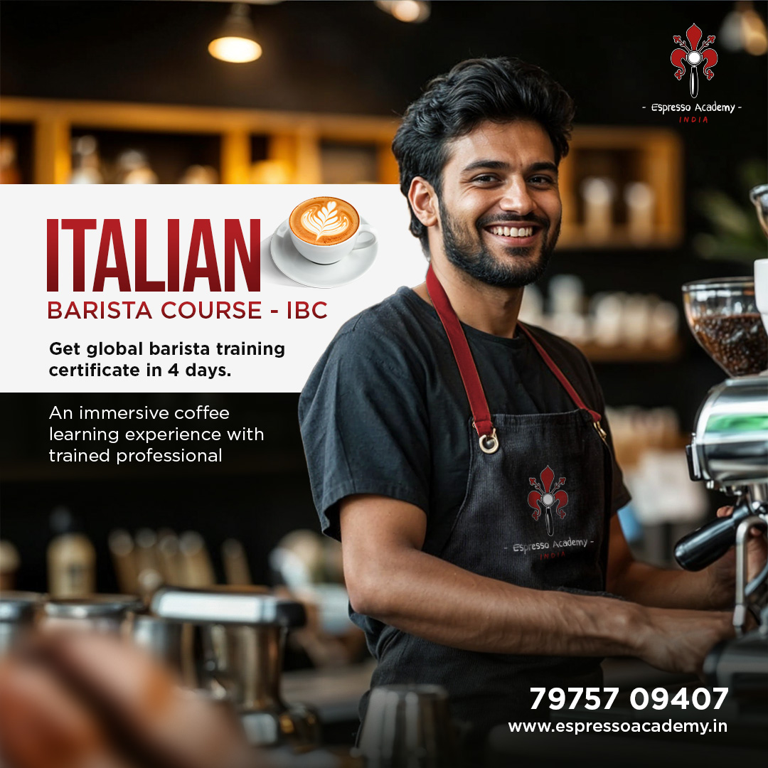 Espresso Academy Facebook ad: Learn the art of coffee making with Espresso…