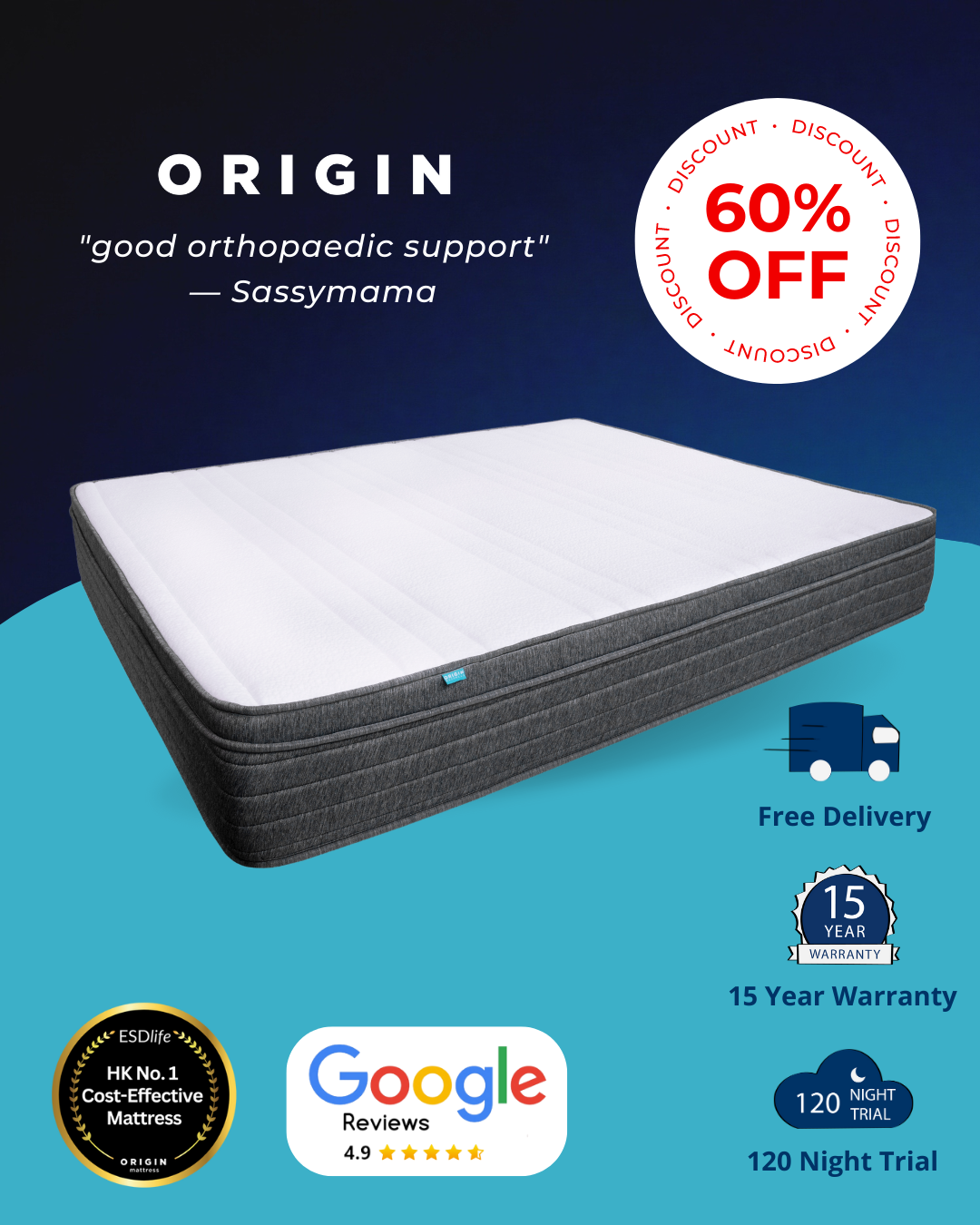 Origin Mattress HK Facebook ad