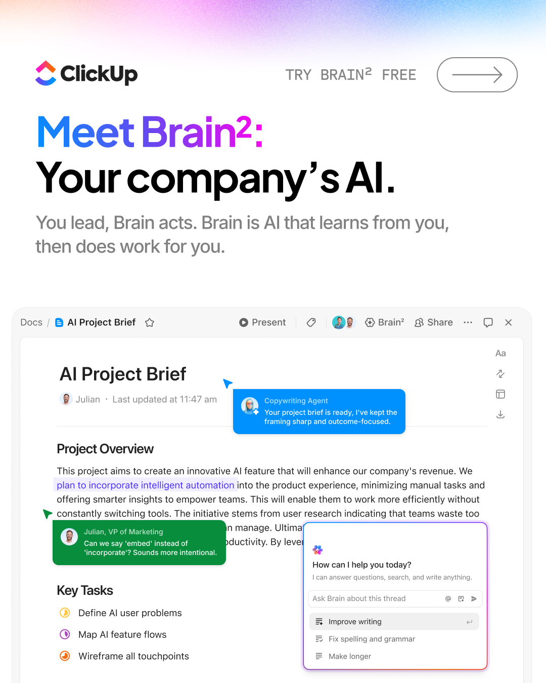 ClickUp Facebook ad