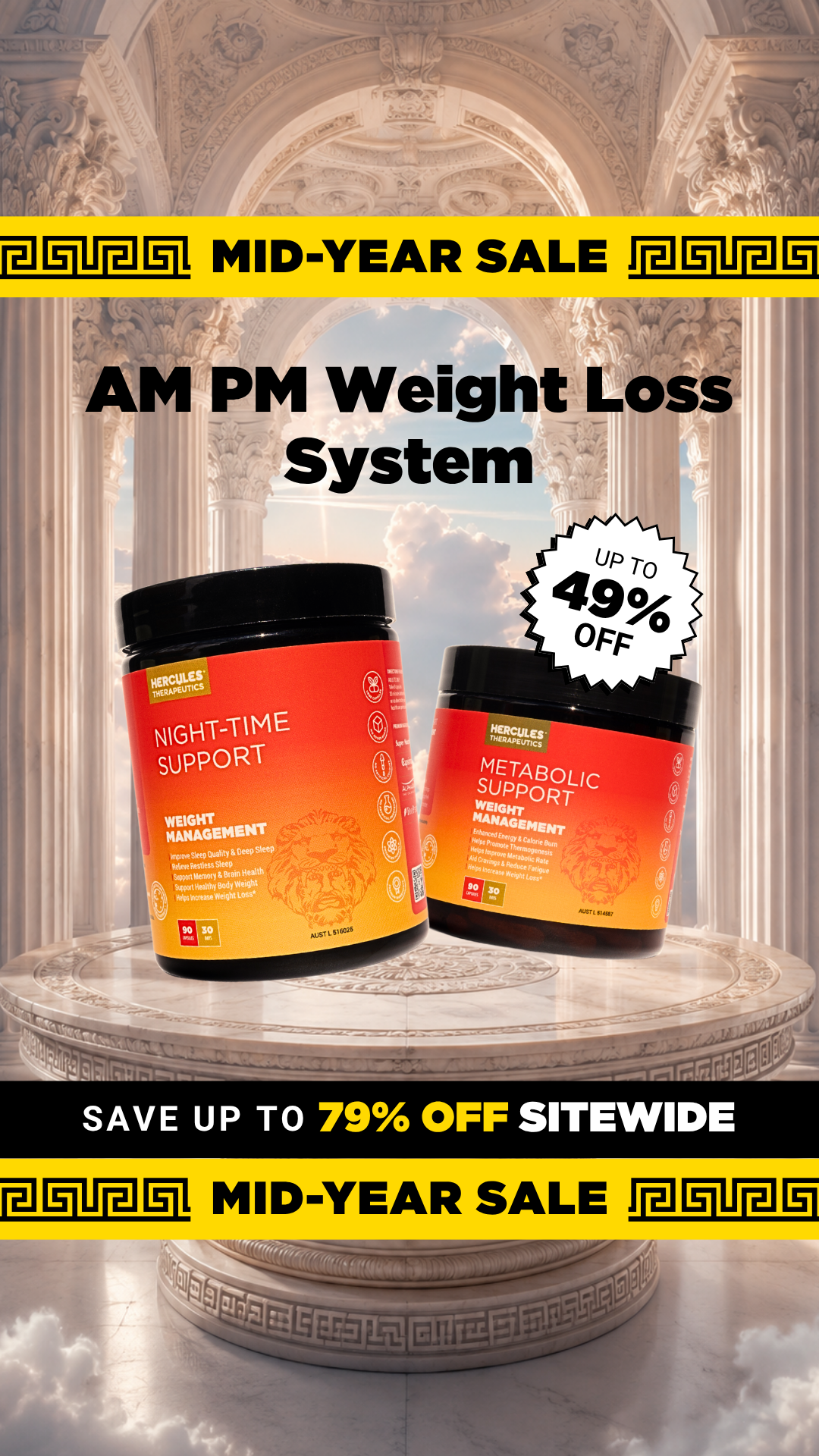Hercules Supplements Aust Facebook ad