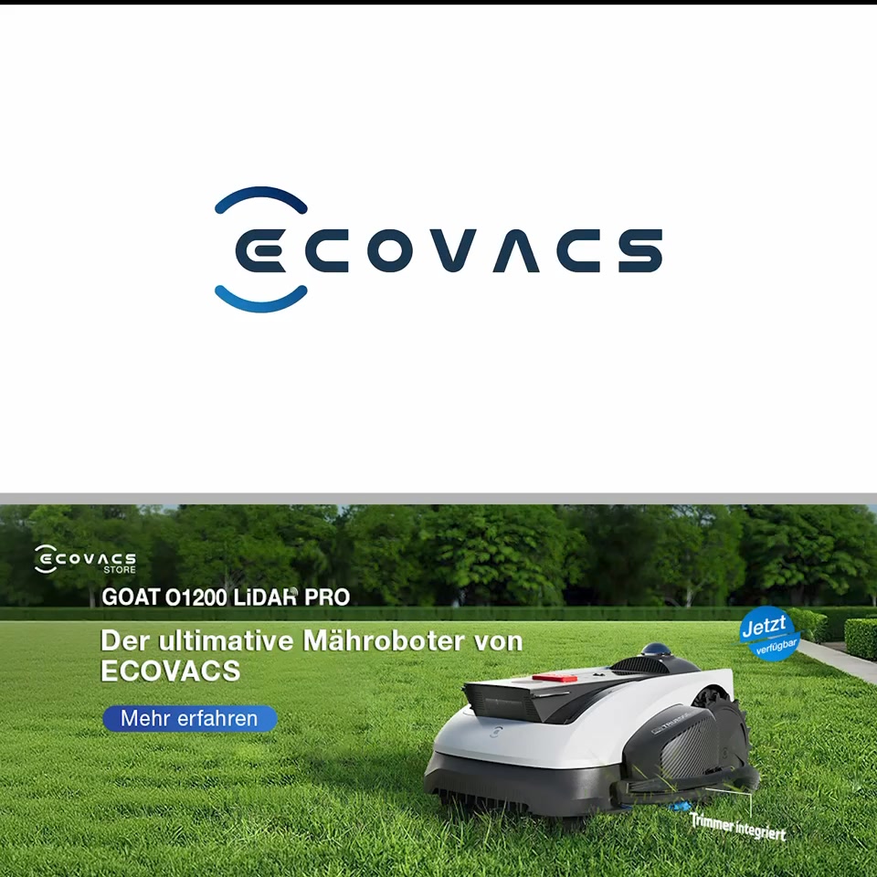 ECOVACS ROBOTICS Facebook ad: Sofort einsatzbereit in nur 1 Minute.