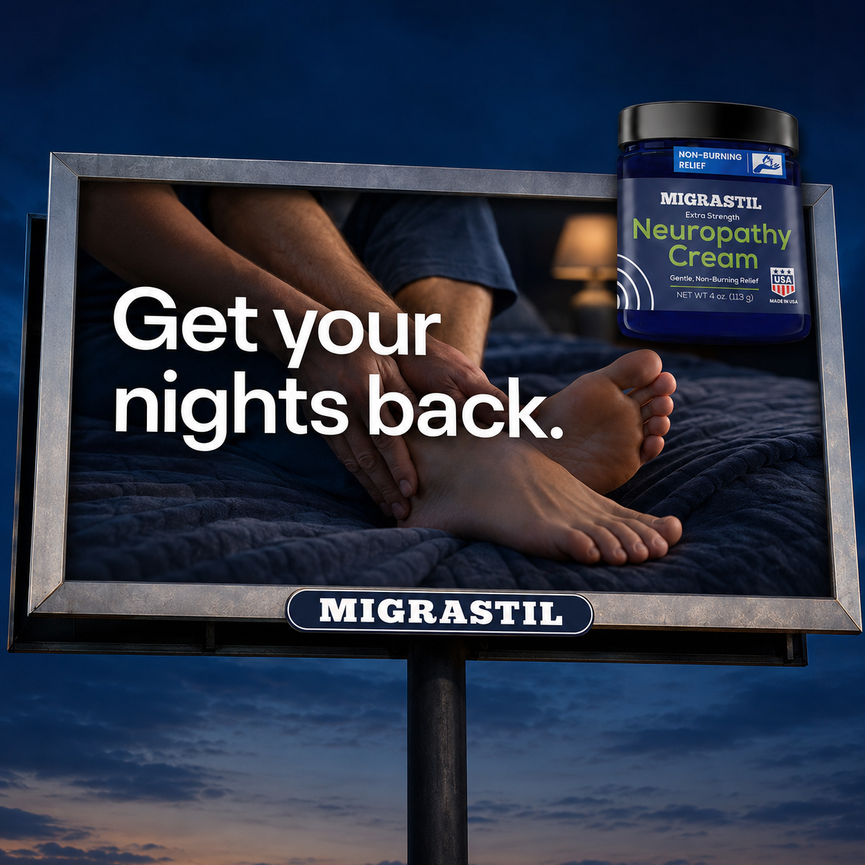 Migrastil Facebook ad: Non-Burning Neuropathy Relief