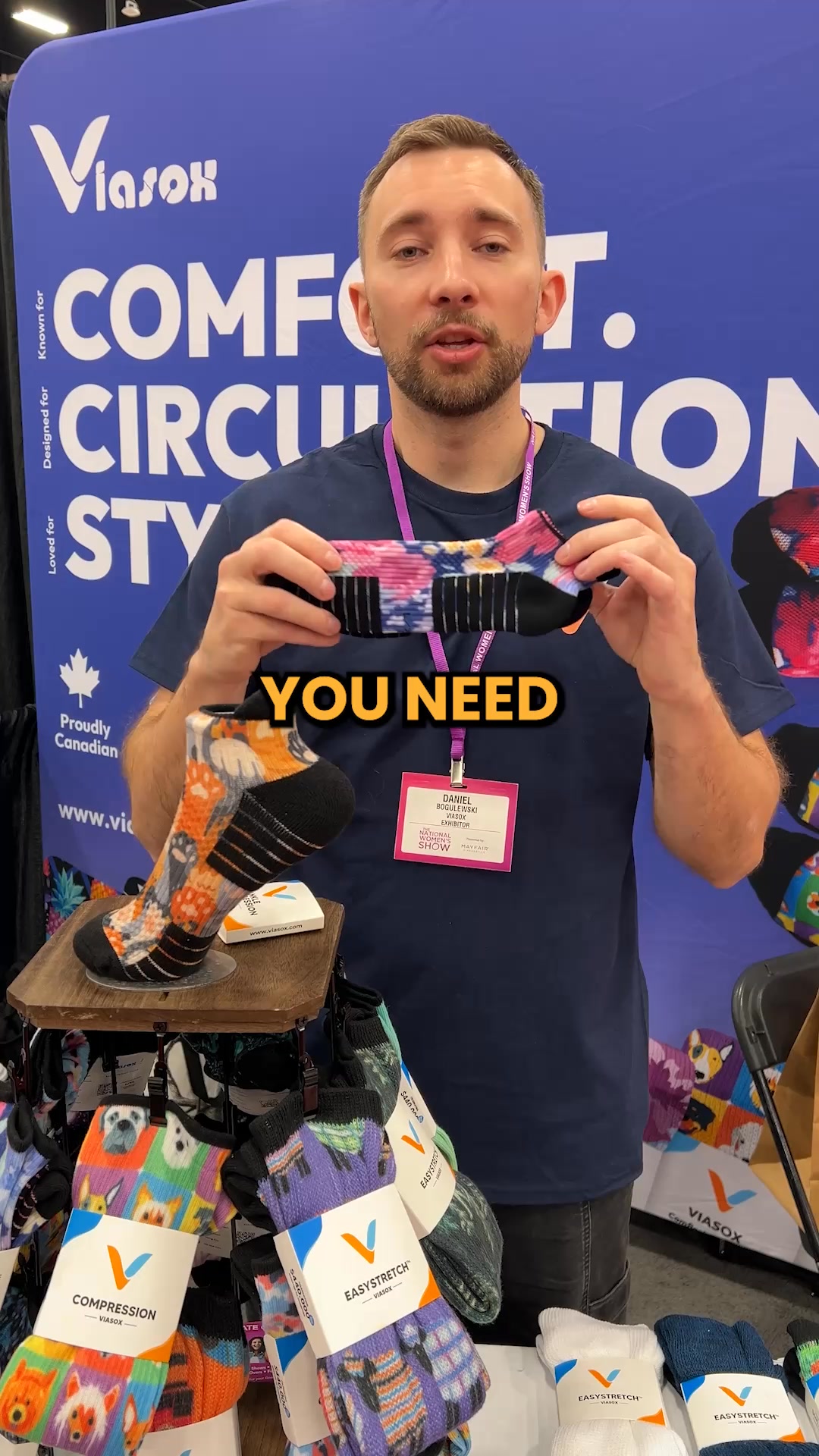 Viasox Canada Facebook ad: Foot & Ankle Swelling? Start Here