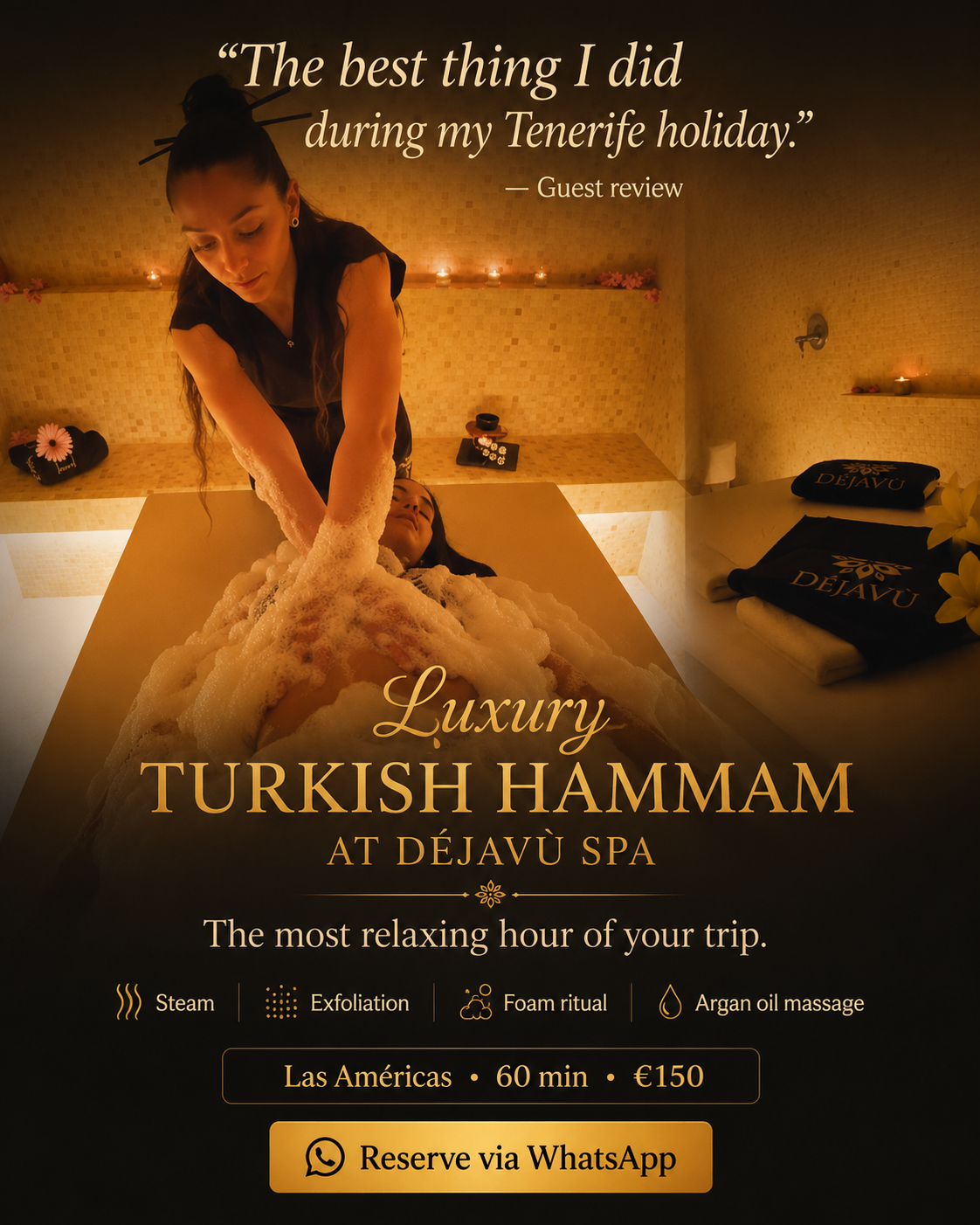 Déjavù Esthetic Massage & Spa Tenerife Facebook ad from May 14, 2026