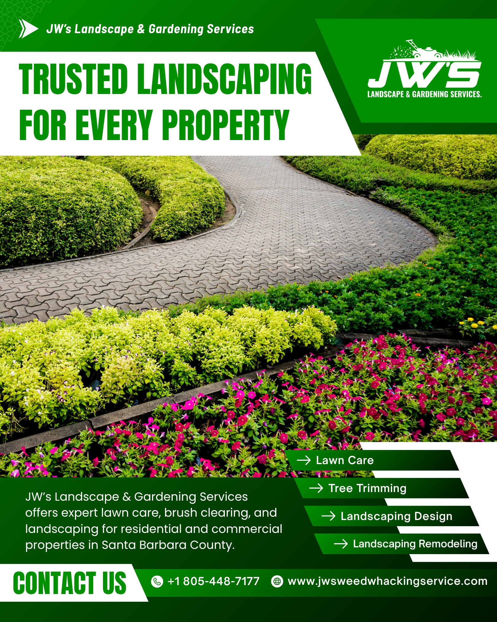 JW’S Landscape & Gardening Services Facebook ad
