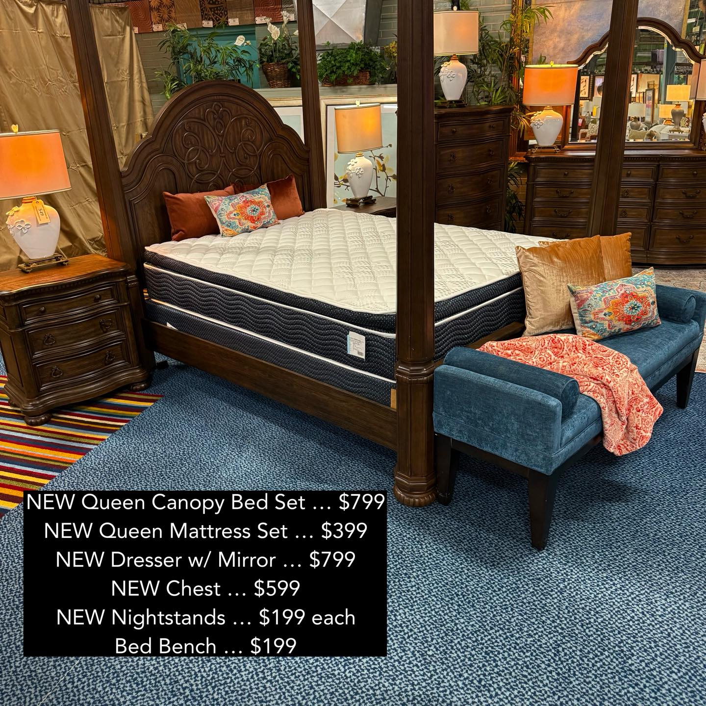 Cash Liquidations, Inc. Facebook ad: Absolute steal! Bernards Tuscany bedroom collection…