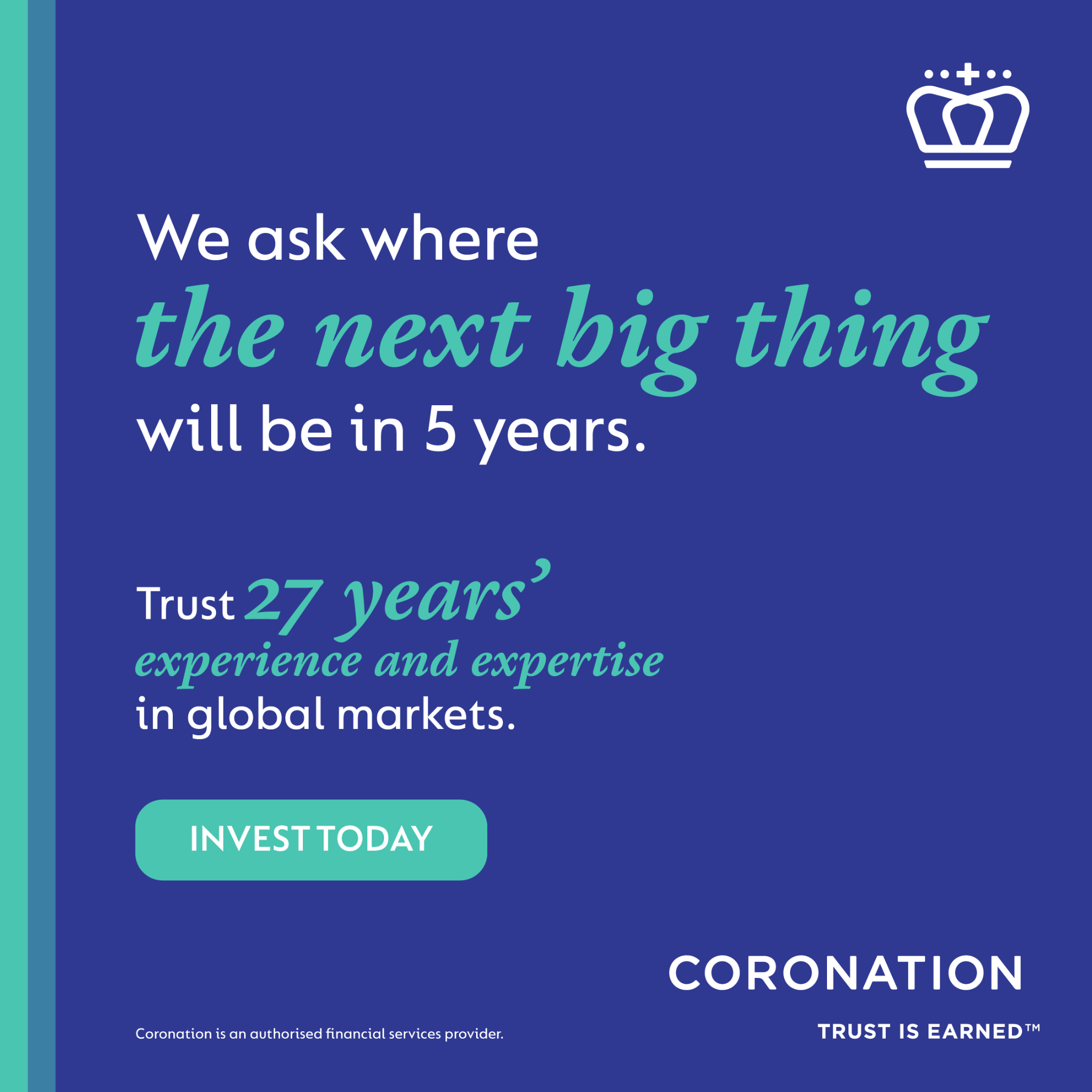 Coronation Fund Managers Facebook ad