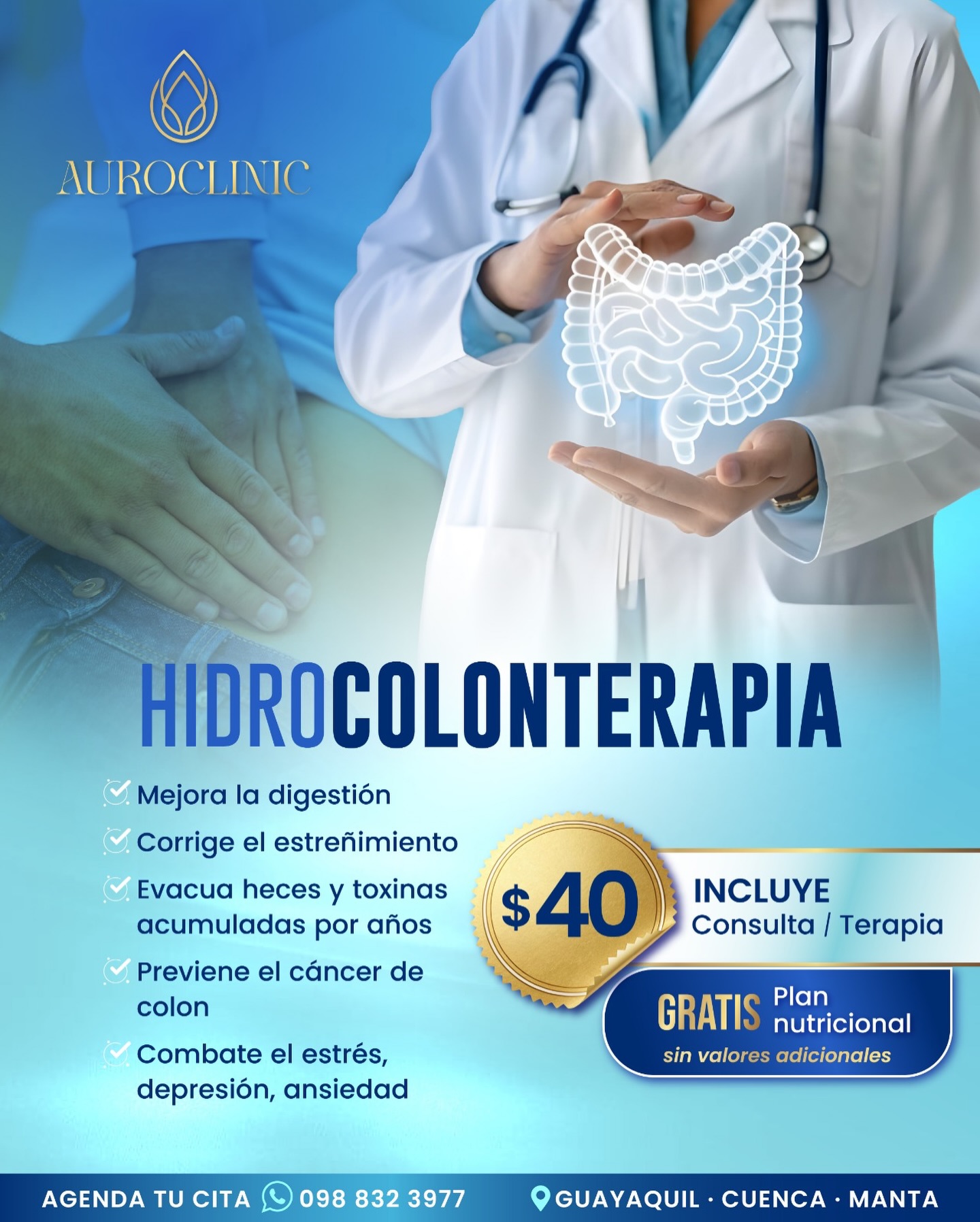 Auroclinicec Facebook ad: Chatea con nosotros