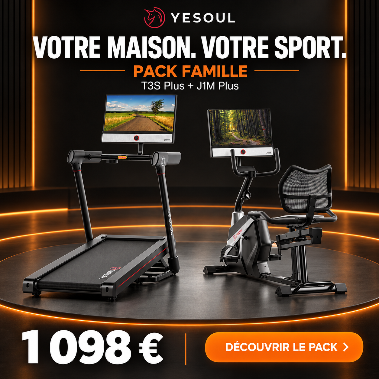 Yesoul Fitness France Facebook ad: Cet été, offrez à votre famille un espace fitness à…