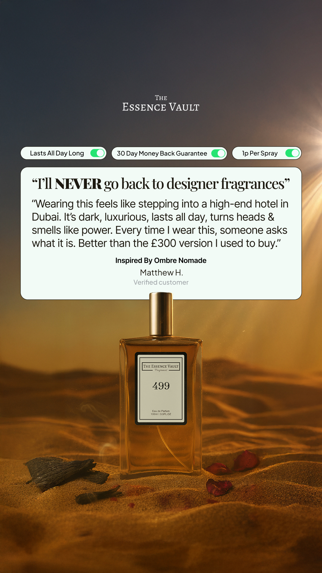 The Essence Vault Facebook ad