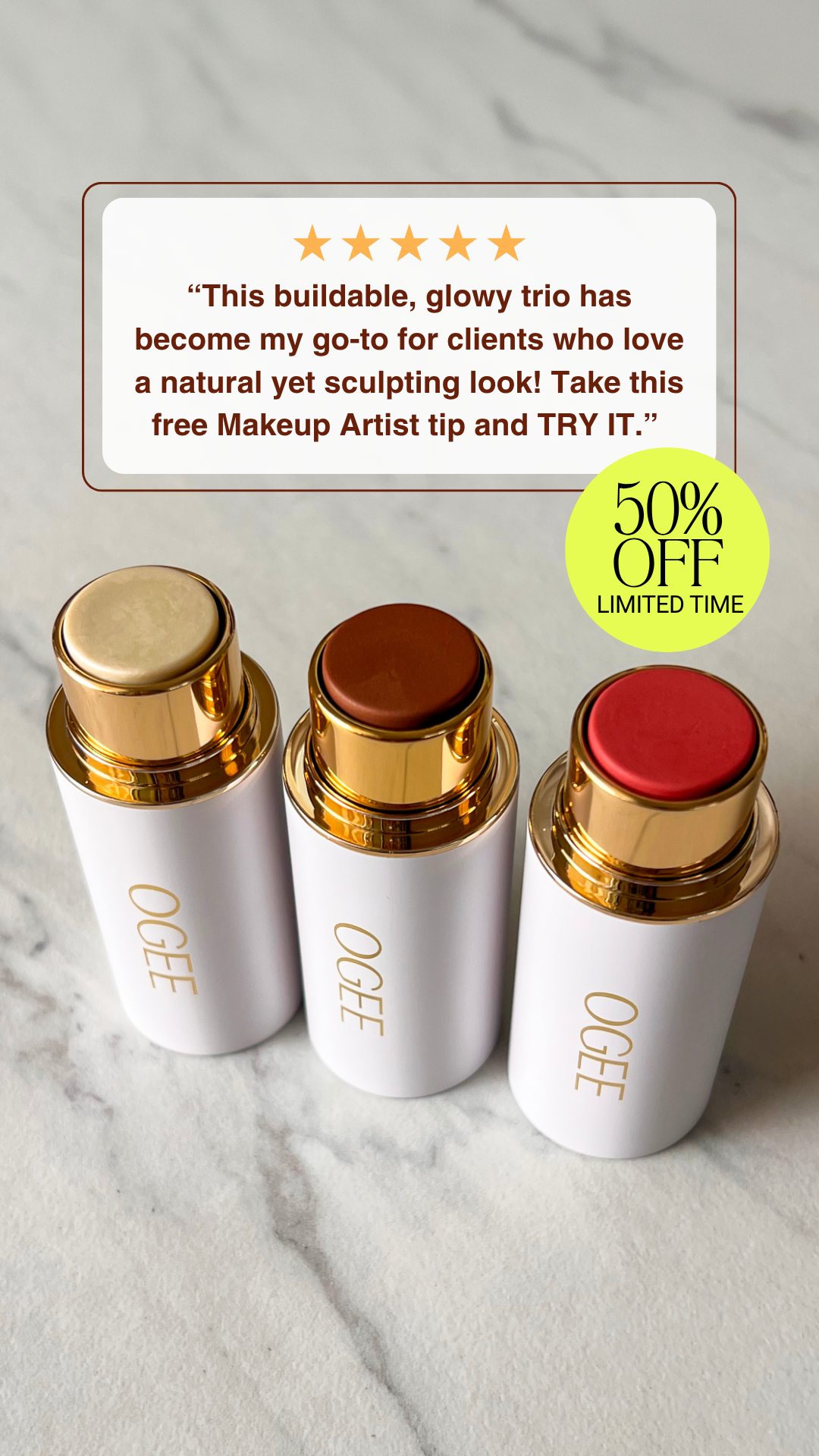 The Glow Up Facebook ad