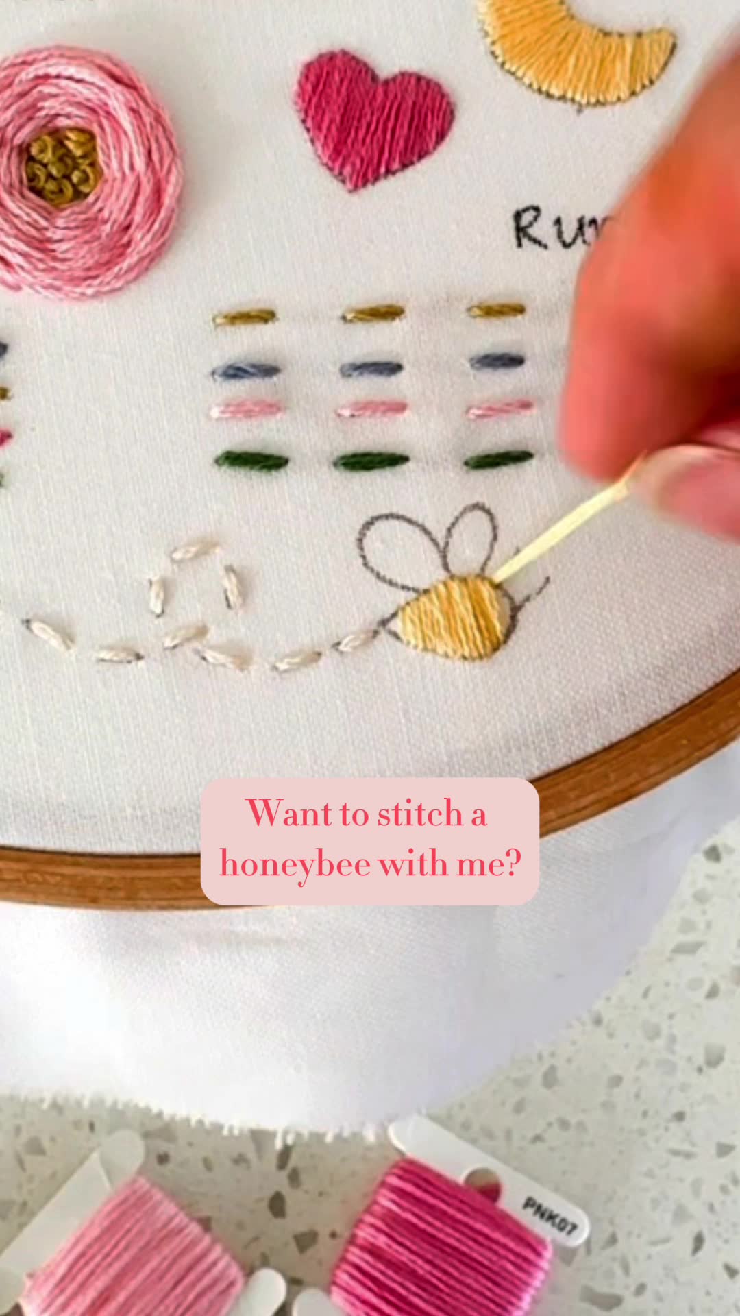 Clever Poppy Facebook ad: Stitch Sampler Embroidery Kit for Beginners
