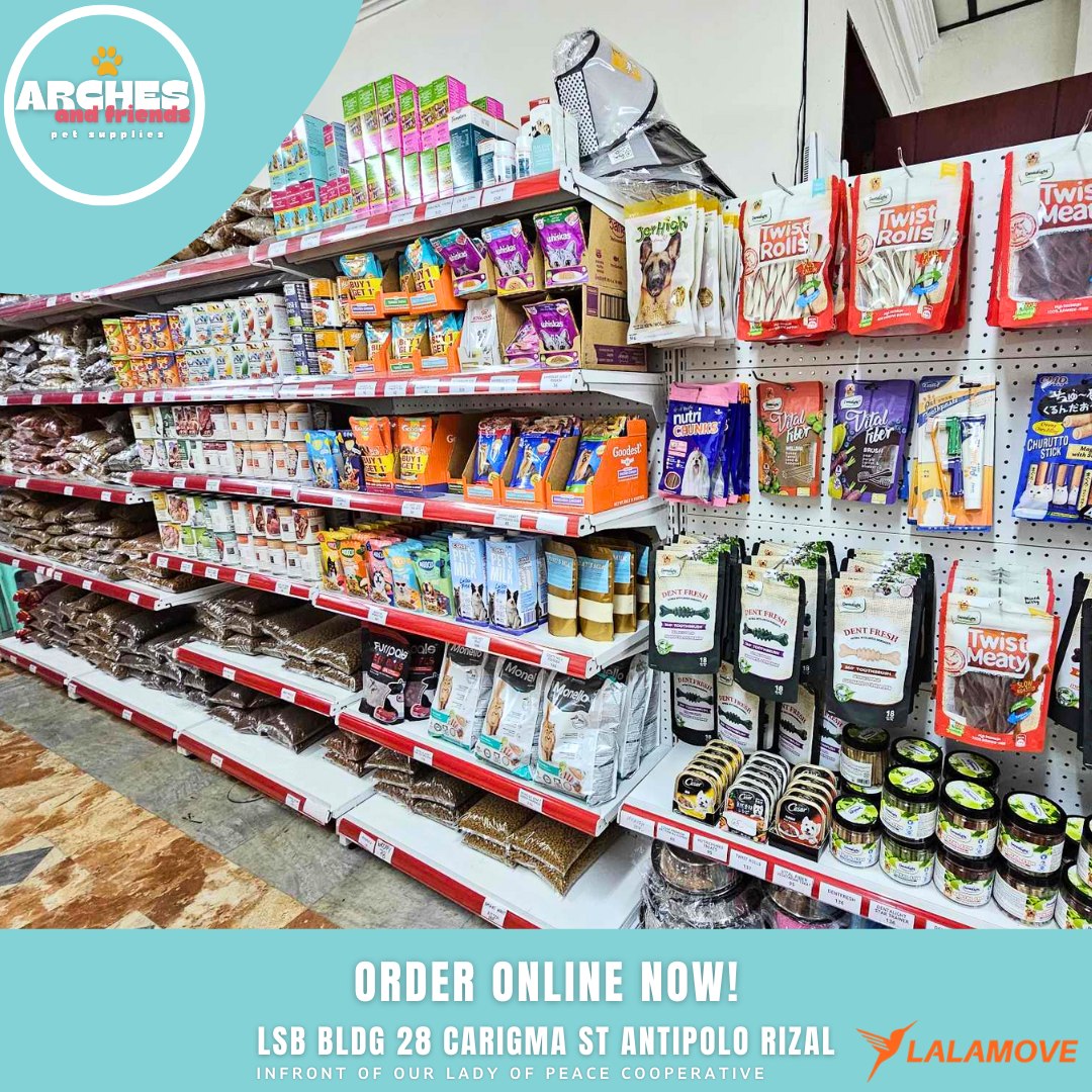 Arches and Friends Pet Supplies Co. Facebook ad: Hey there, ANTIPOLO furrents Welcome to the home…