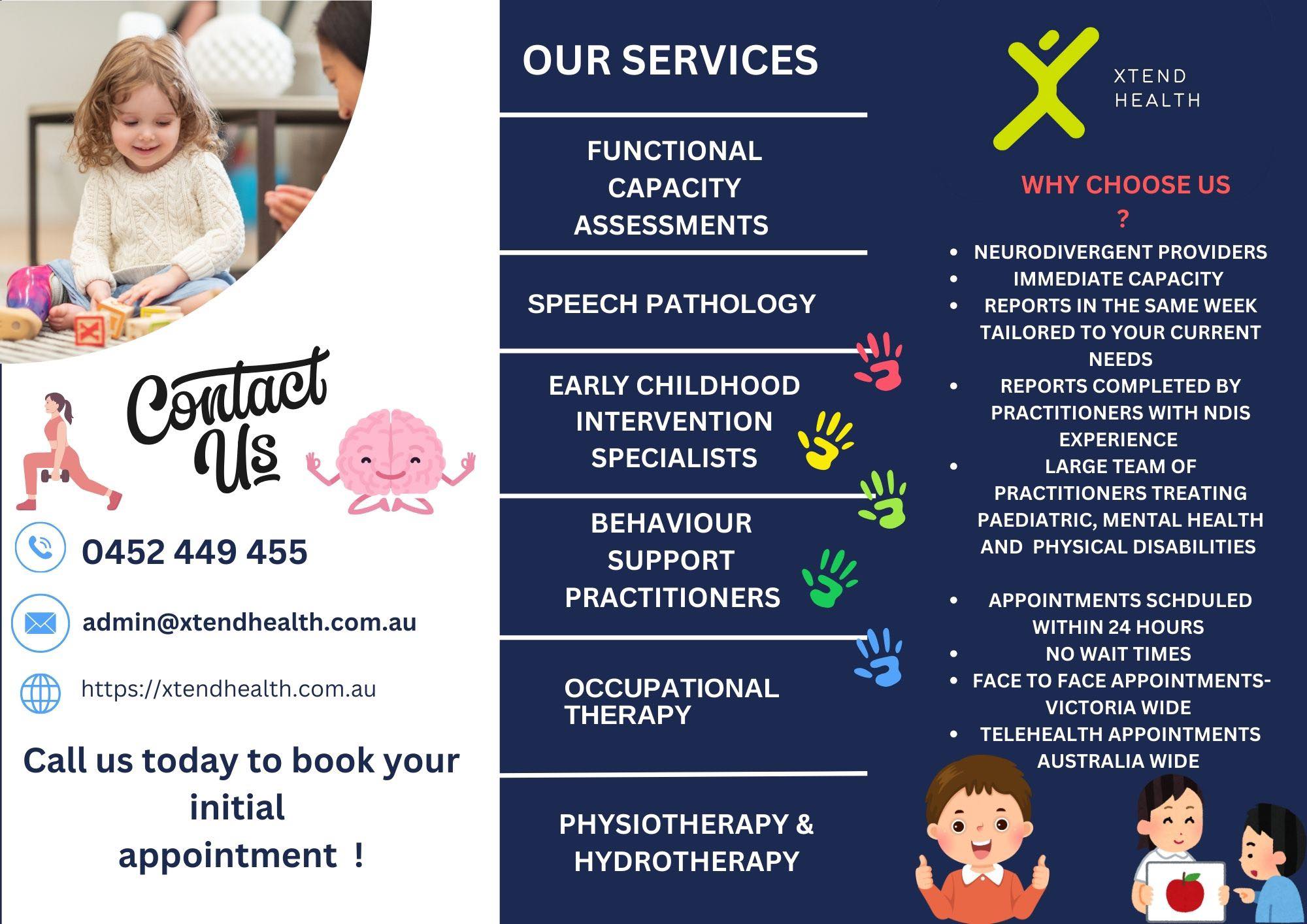 XTEND Health Facebook ad: Xtend Health, Immediate Availability Across Victoria!