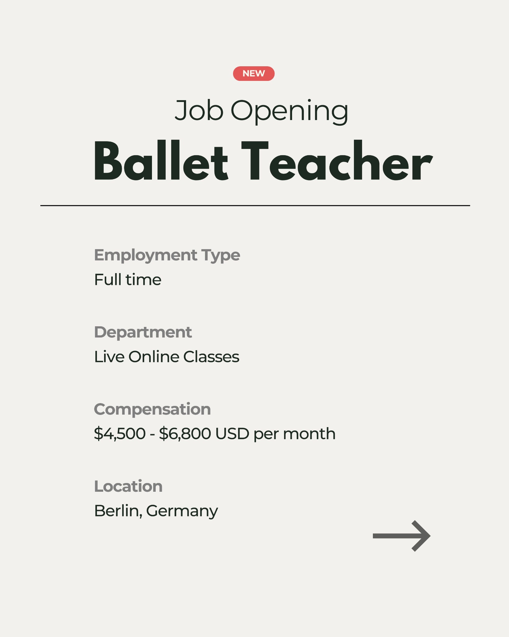 Dance Masterclass Facebook ad