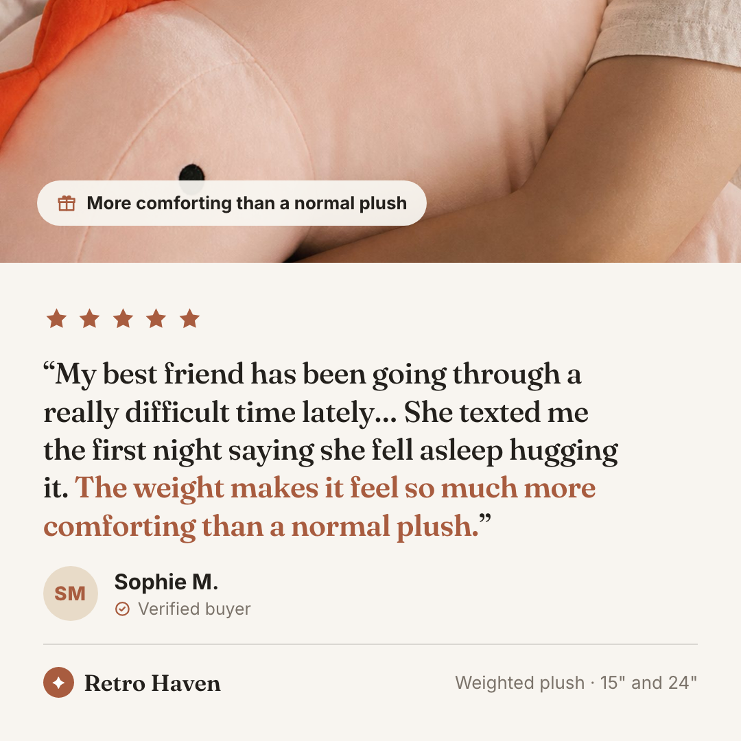 Retro Haven Facebook ad: Soft, weighted and familiar