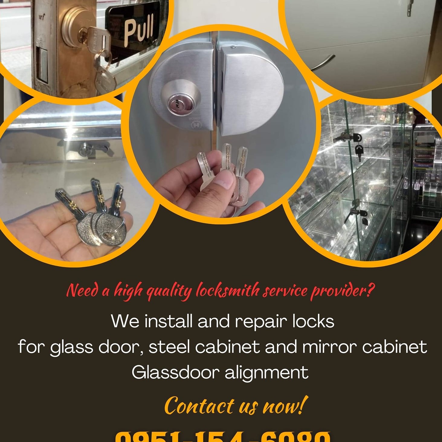 Glassdoor 24/7 Locksmith Services Facebook ad: Chat in Messenger