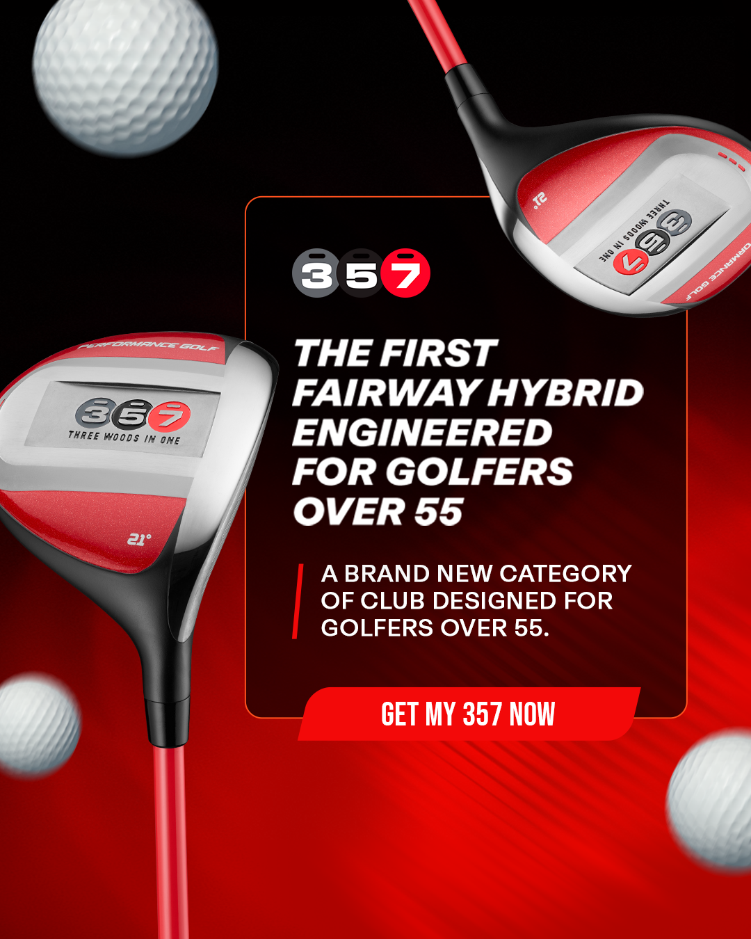 Performance Golf Facebook ad