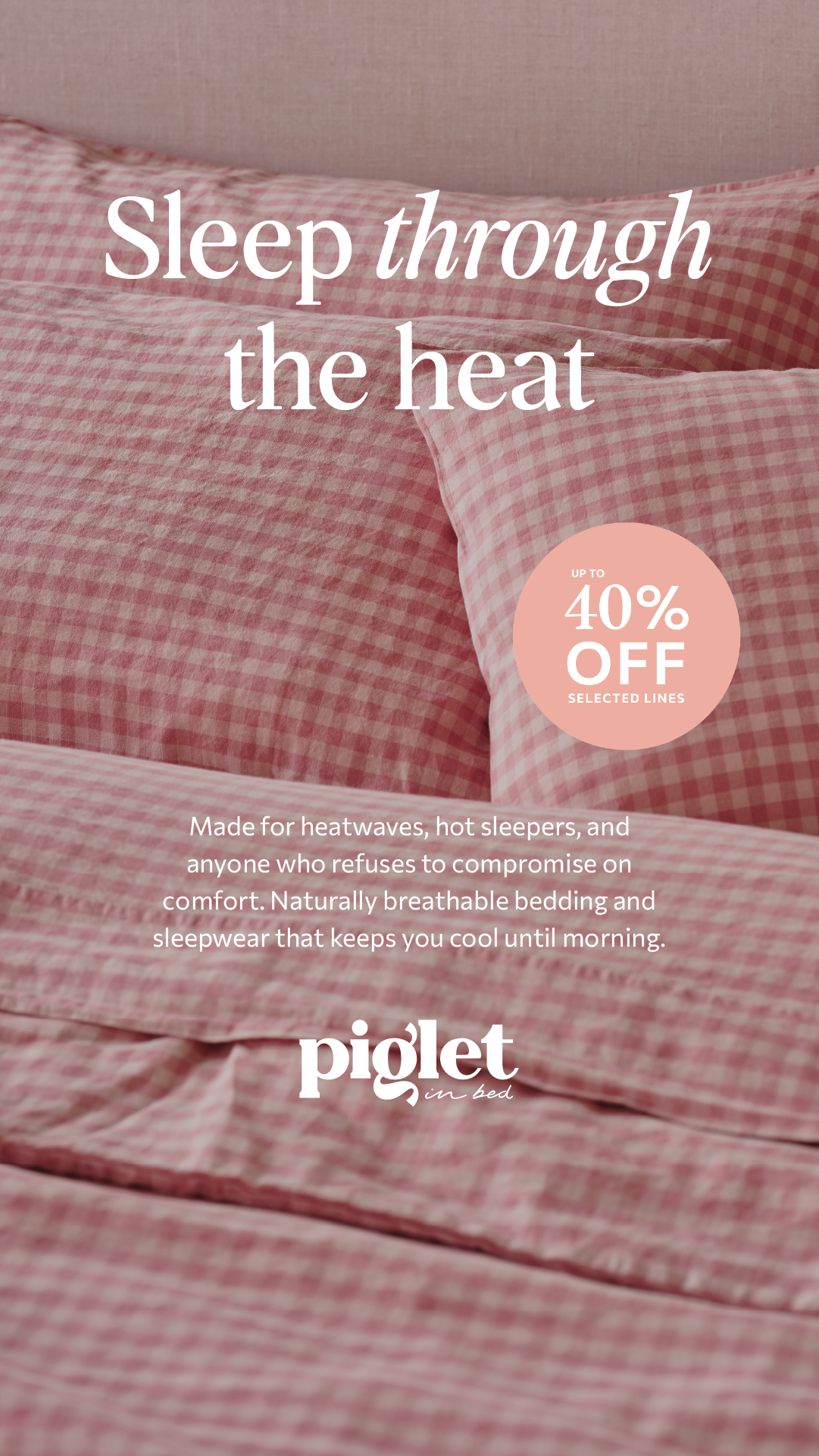 Piglet in Bed Facebook ad