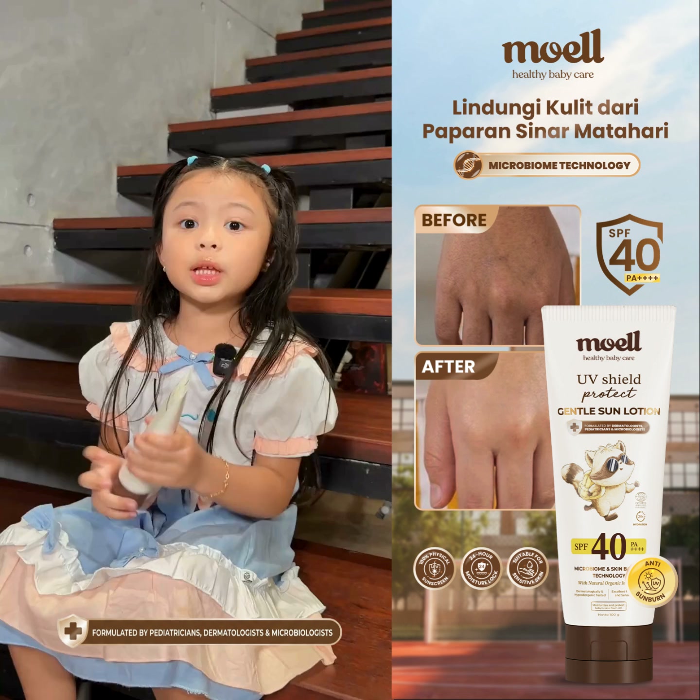Anak Moell Facebook ad: Baru Launching Sun Lotion Favorit Ameena! Yuk Checkout…
