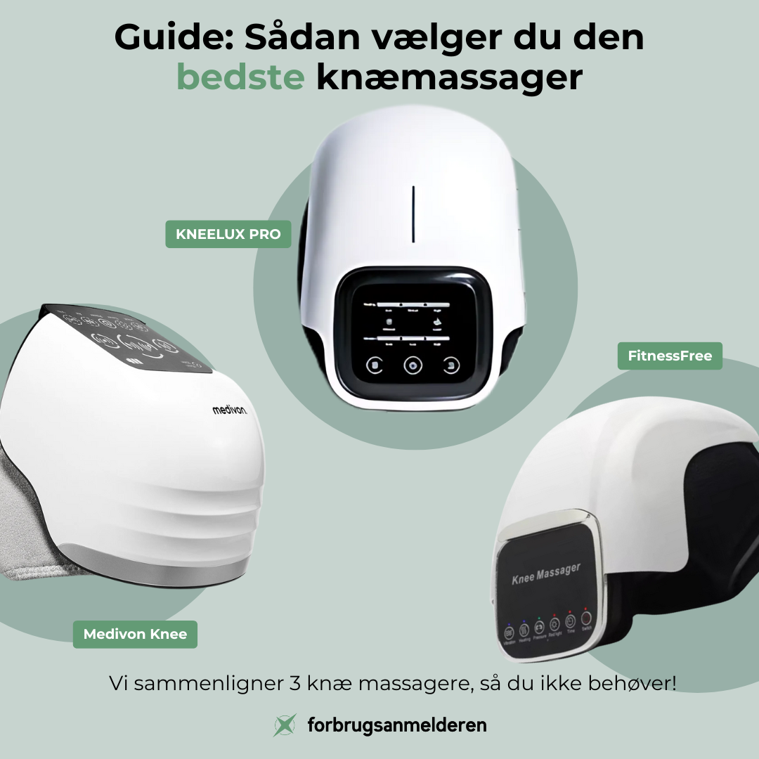 Forbrugsanmelderen.dk Facebook ad: Se vores anbefaling af knæ massager her